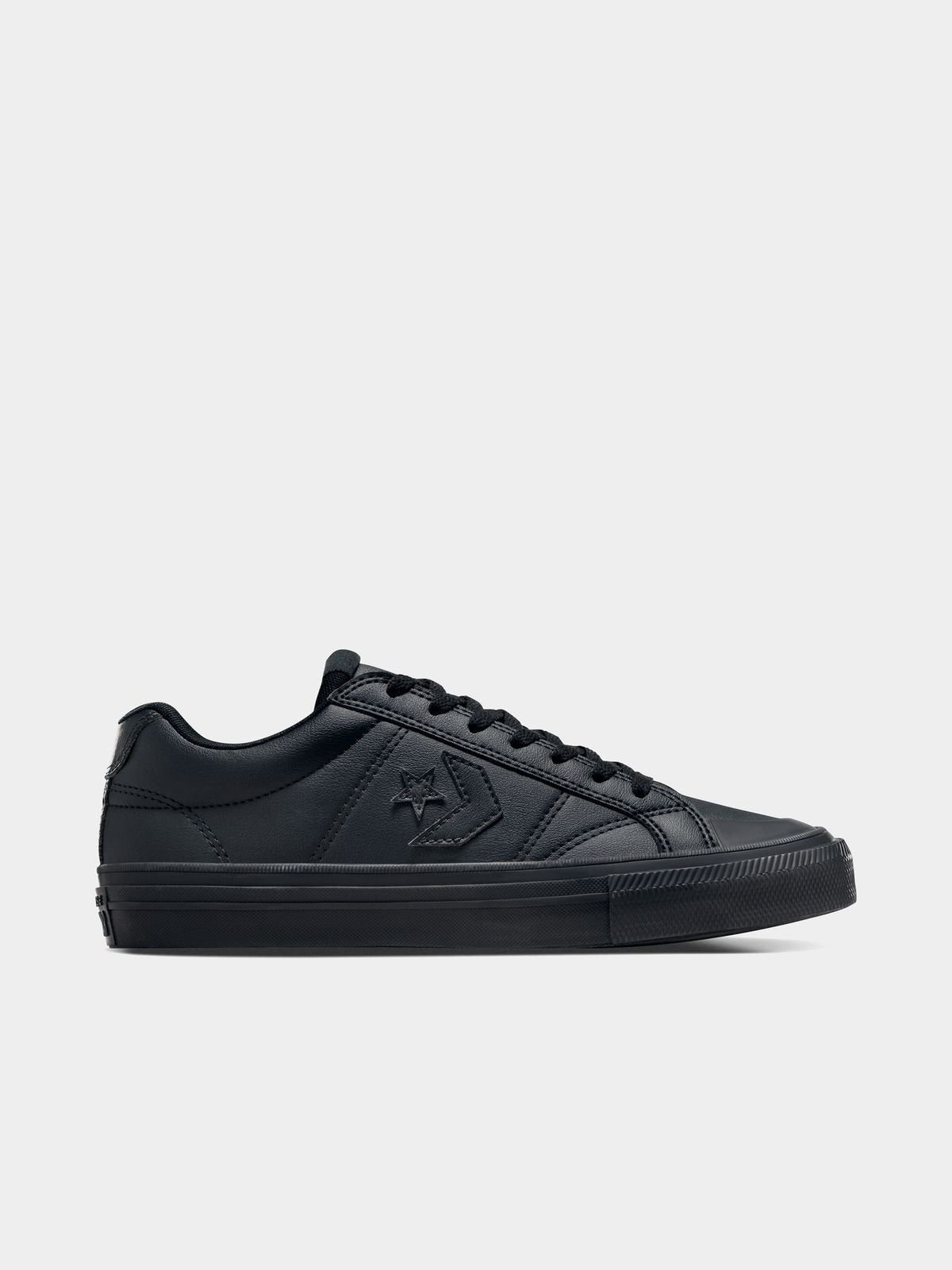 Converse Men's Sport Casual Faux Leather Black Sneakers for Everyday Style