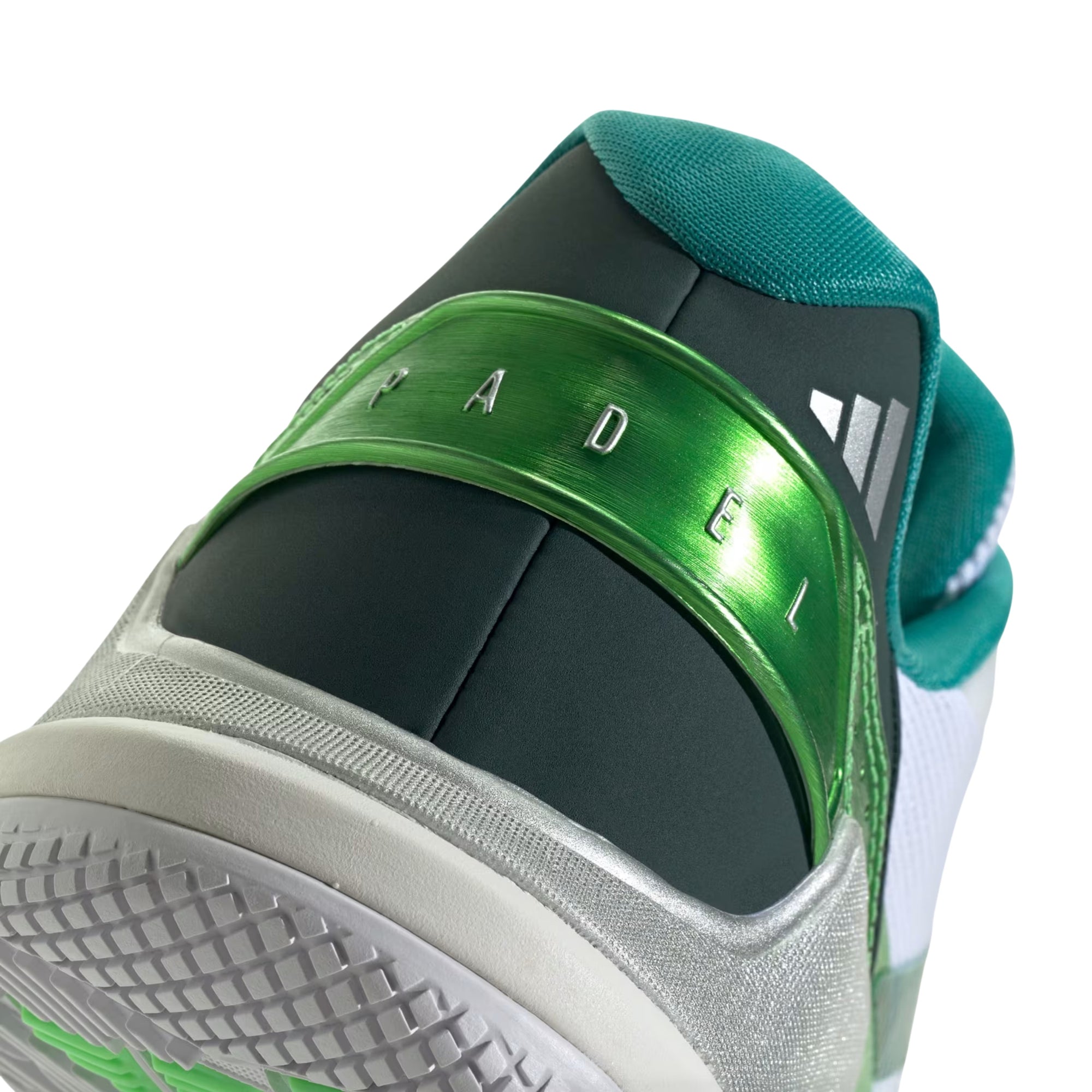 Adidas Crazyquick Lightstrike Padel Shoes - White/Aurora Ivy - Heel