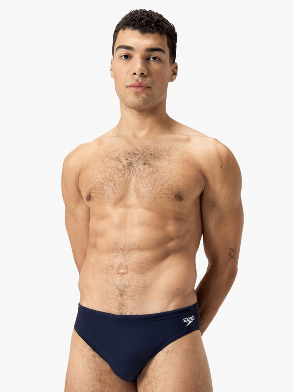 Speedo Men's Essential Endurance+ 7cm Navy Swim Brief for Ultimate Performance