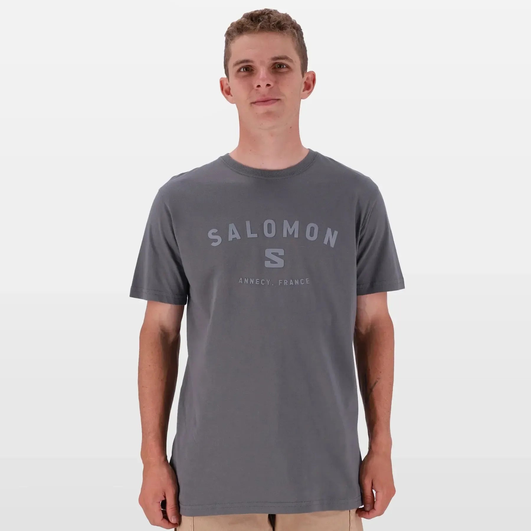 Salomon Men's Alpine Cotton T-Shirt: Sporty, Comfortable, Classic Crew Neck Top