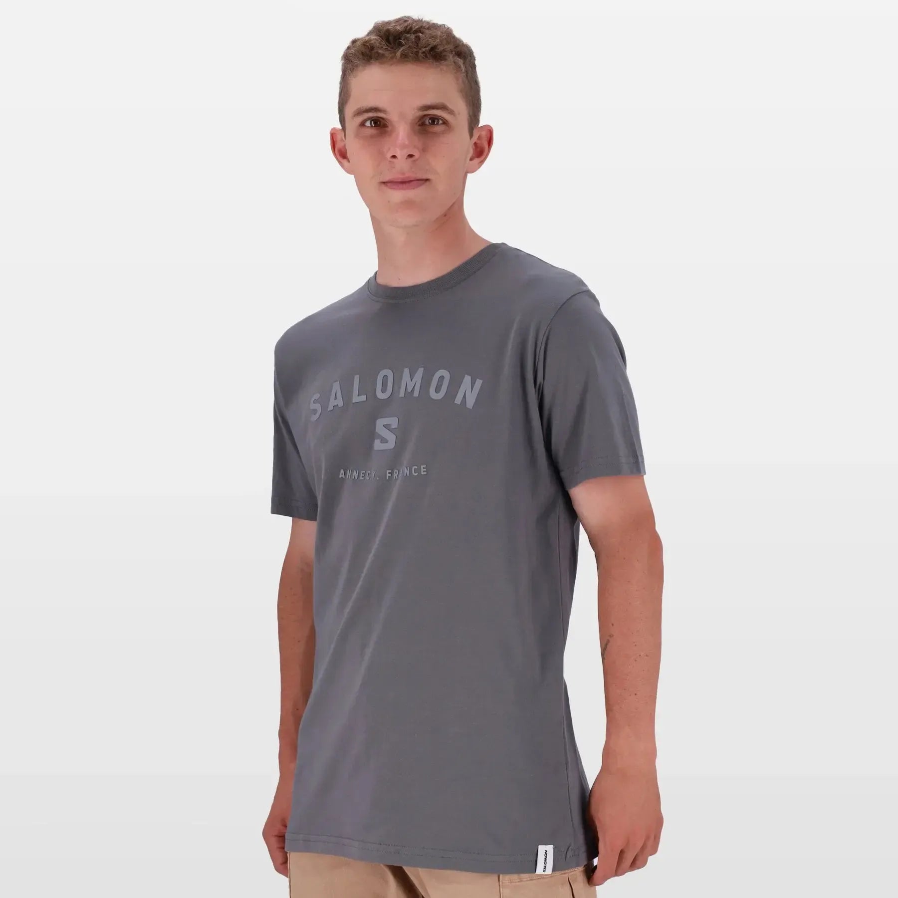 Salomon Men's Alpine Cotton T-Shirt: Sporty, Comfortable, Classic Crew Neck Top