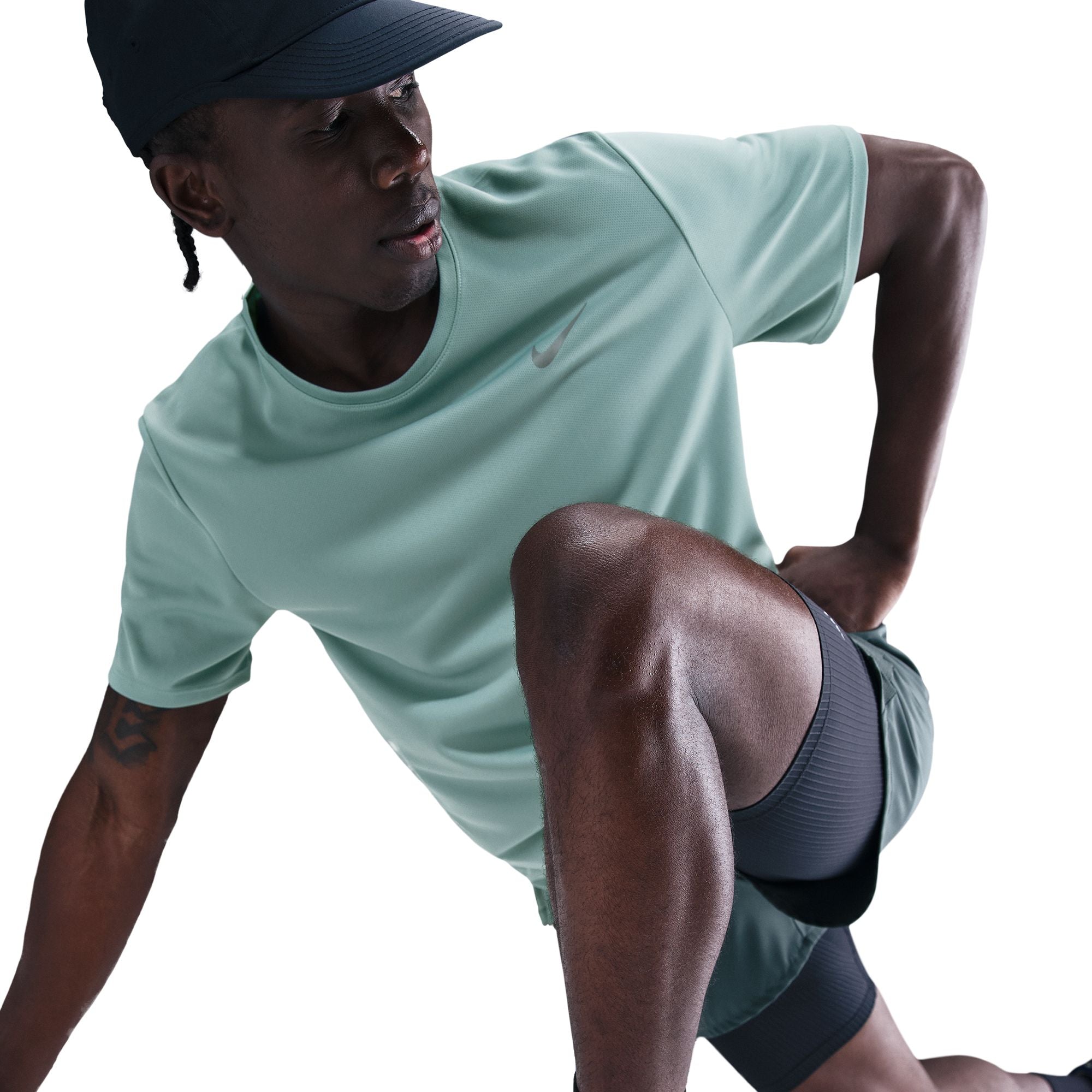 Nike Miler Dri-FIT UV Short-Sleeve Running Top Cannon