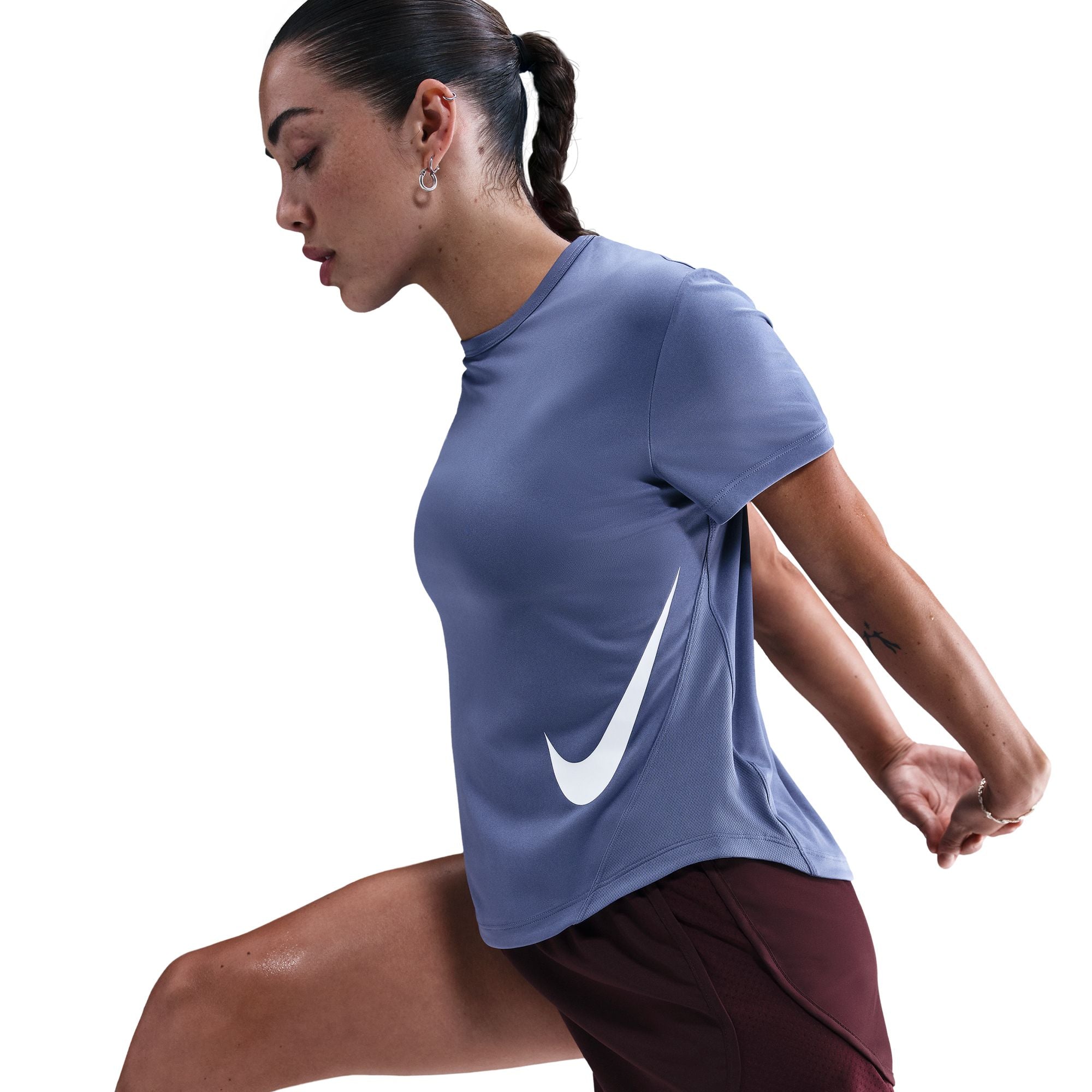 Nike Tempo Swoosh Dri-FIT Short-Sleeve Running Top World Indigo