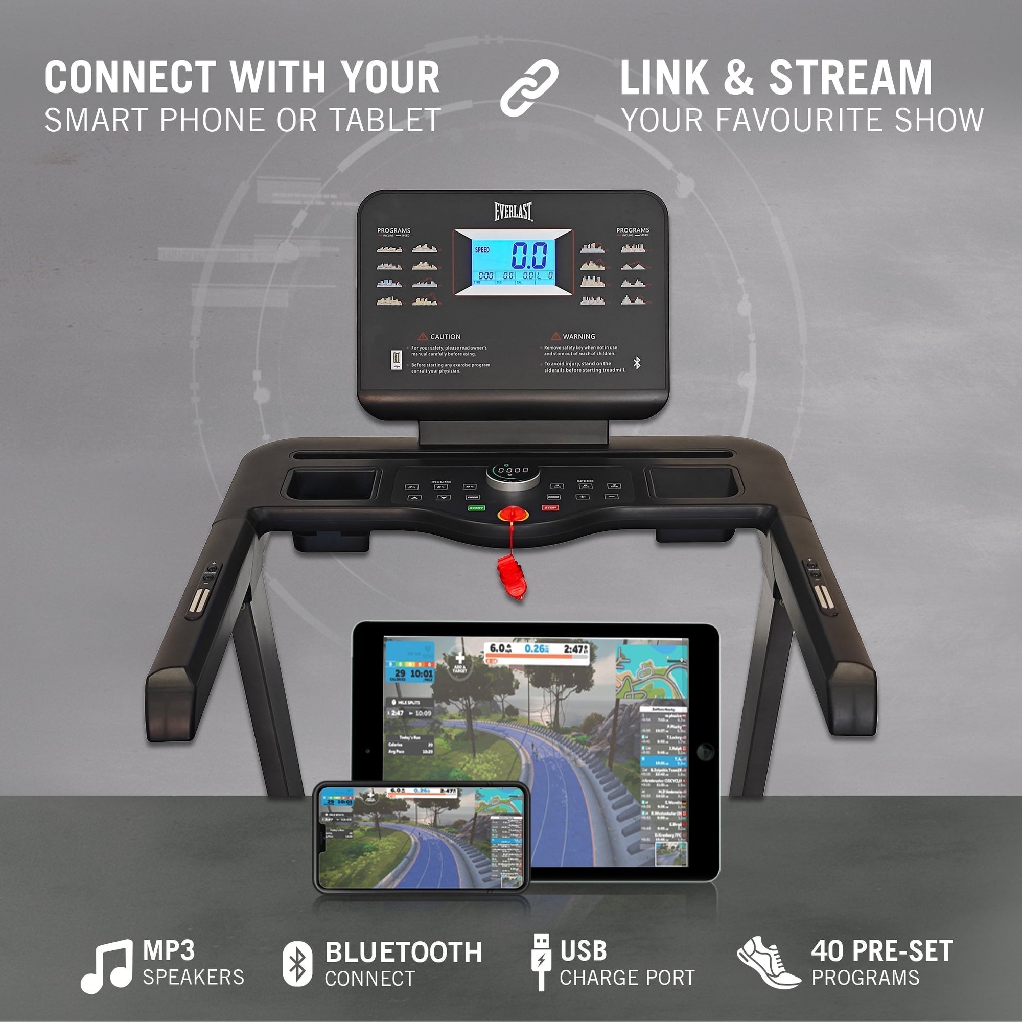EVERLAST ECHO TREADMILL with Bluetooth & Fitness Apps