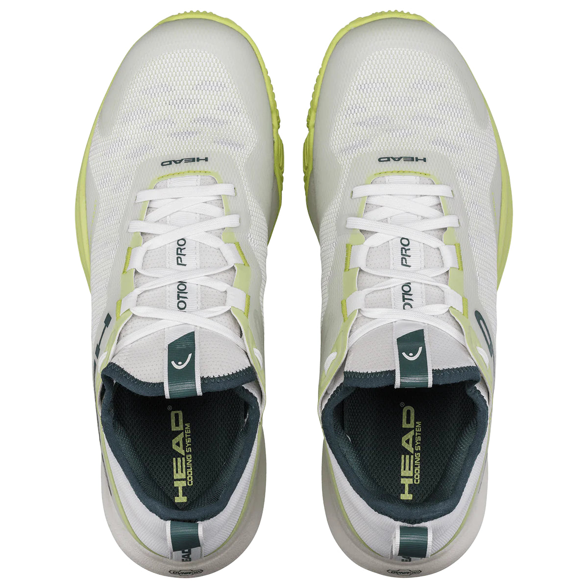 Head Motion Pro White_Light Green - Top
