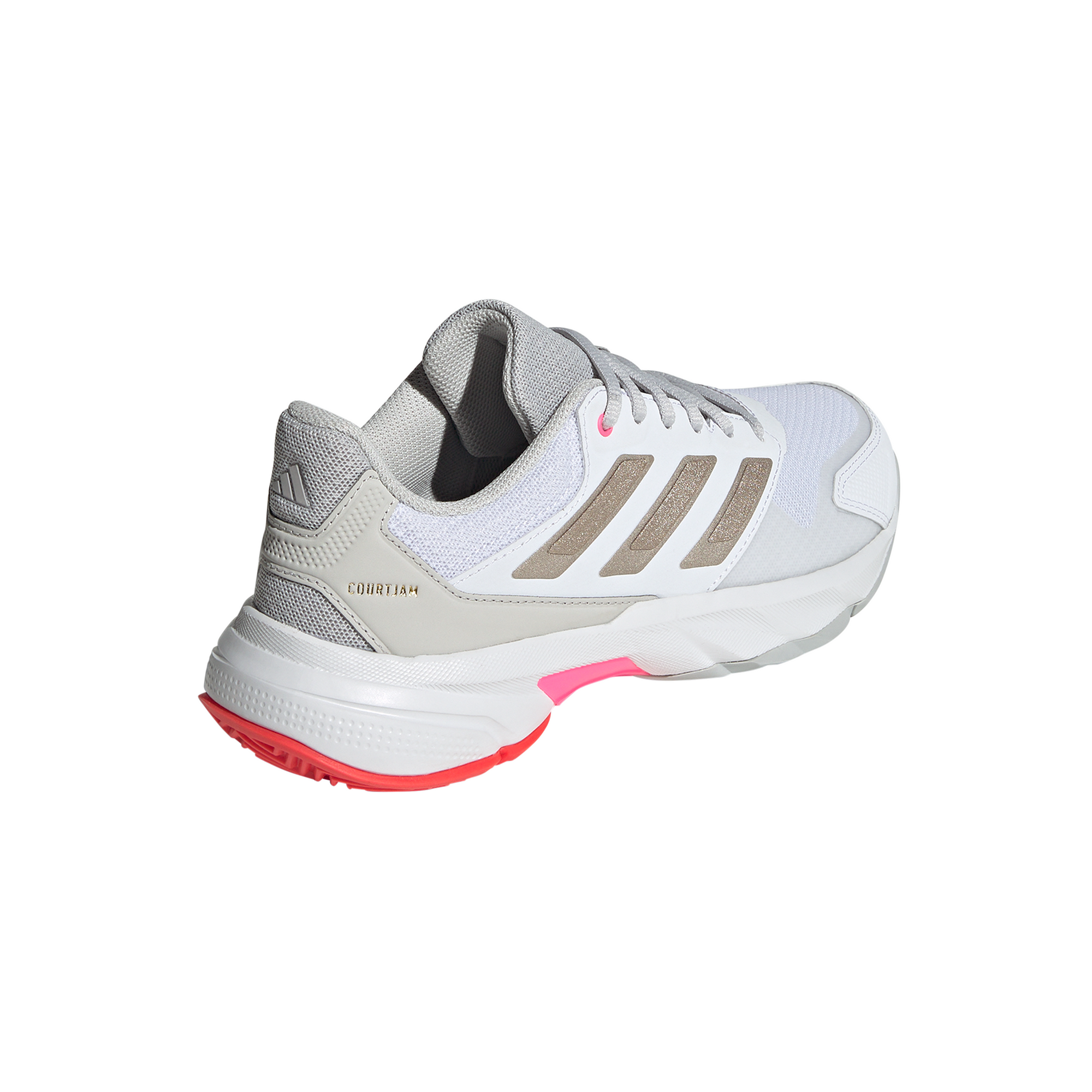 Adidas Courtjam Control 3 Tennis Shoes Cloud White / Iron Metallic