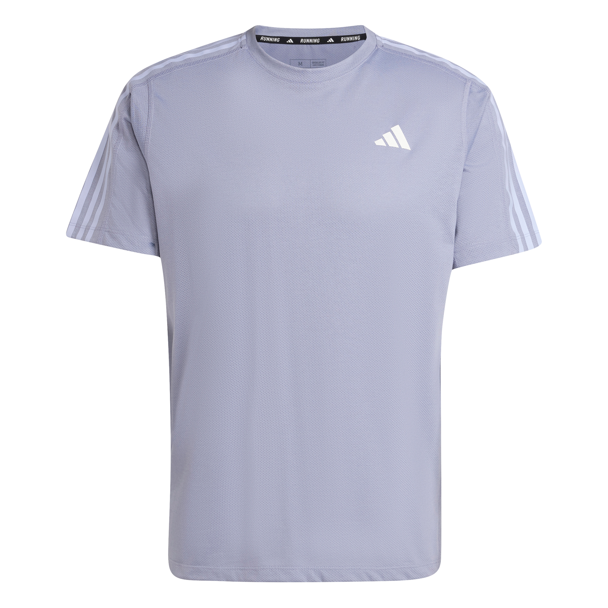 Adidas Own the Run 3-Stripes Tee Silver Violet