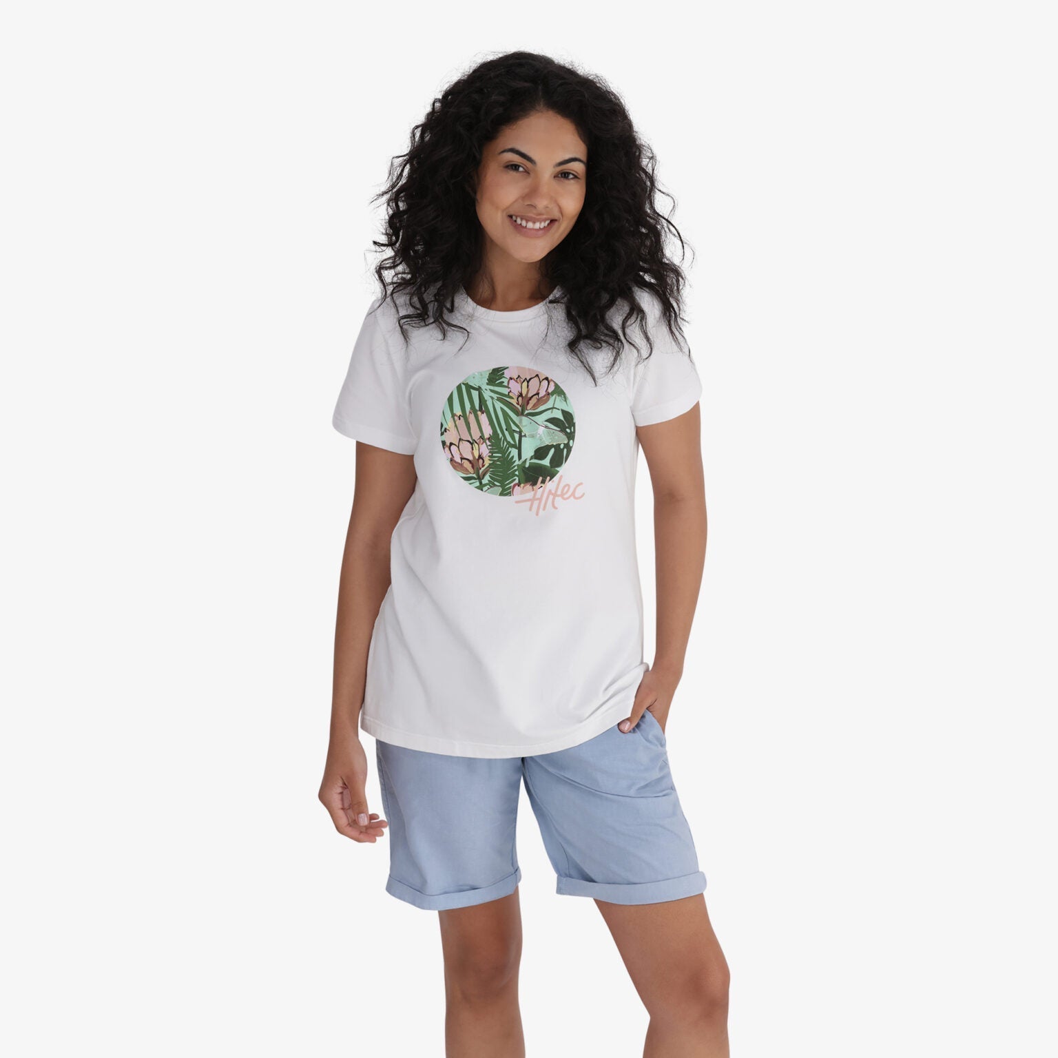 Hi-Tec Ladies Fynbos Soft Cotton Spandex Stretch Everyday Comfort Tee