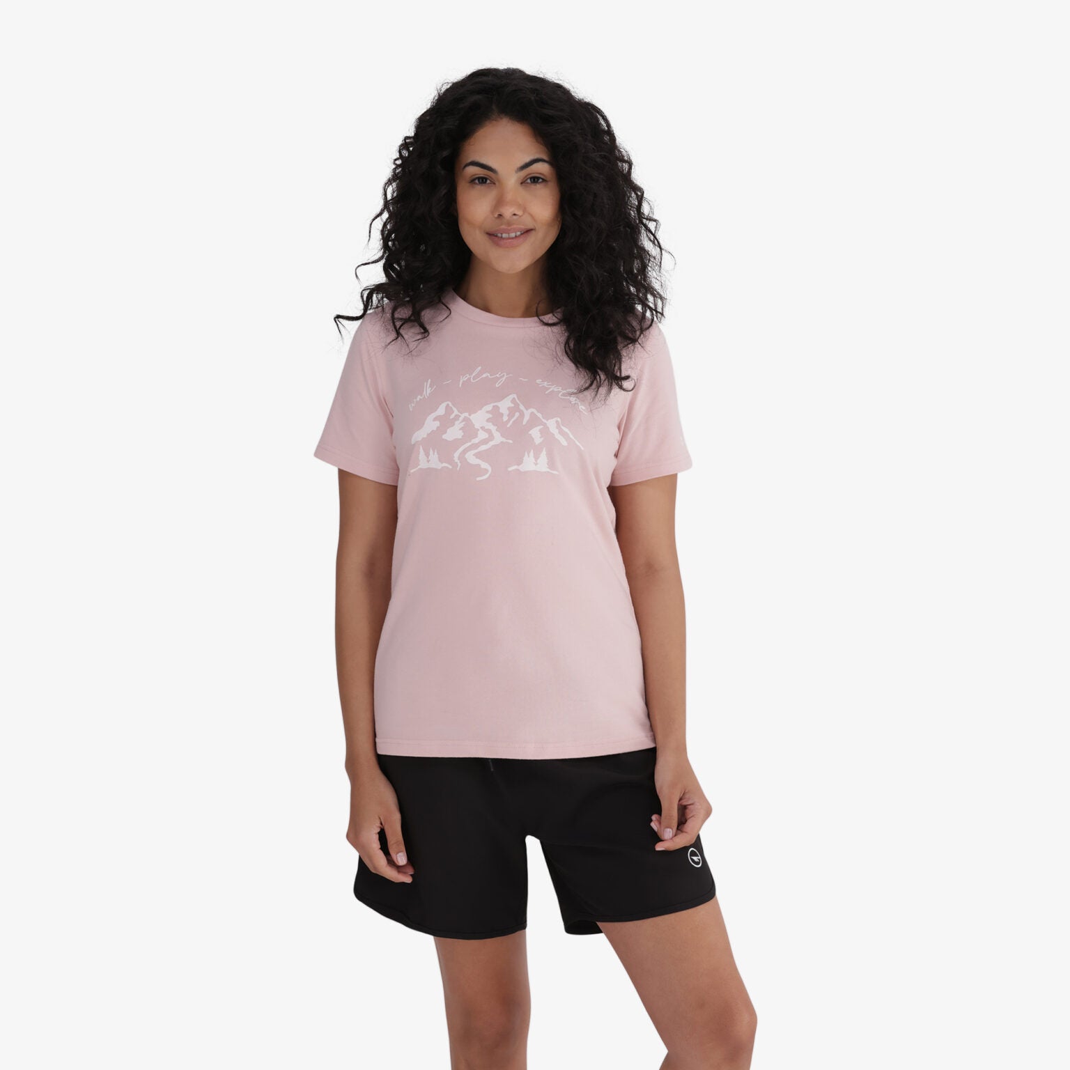 Hi-Tec Women's 'Never Stop Exploring' Soft Cotton Blend Crew Neck Tee
