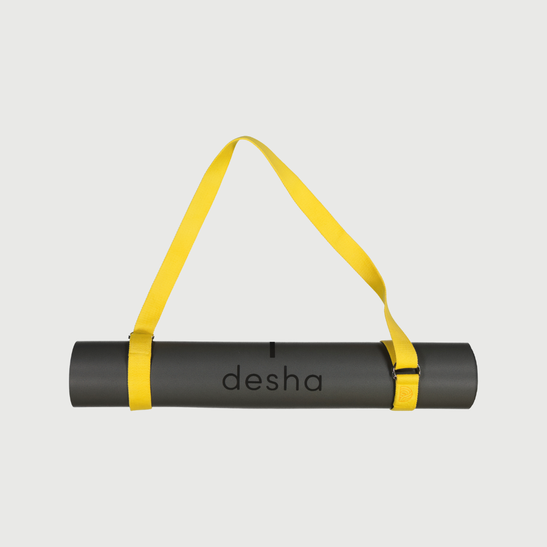 Yoga strap + mat carrier ~ Sunshine yellow