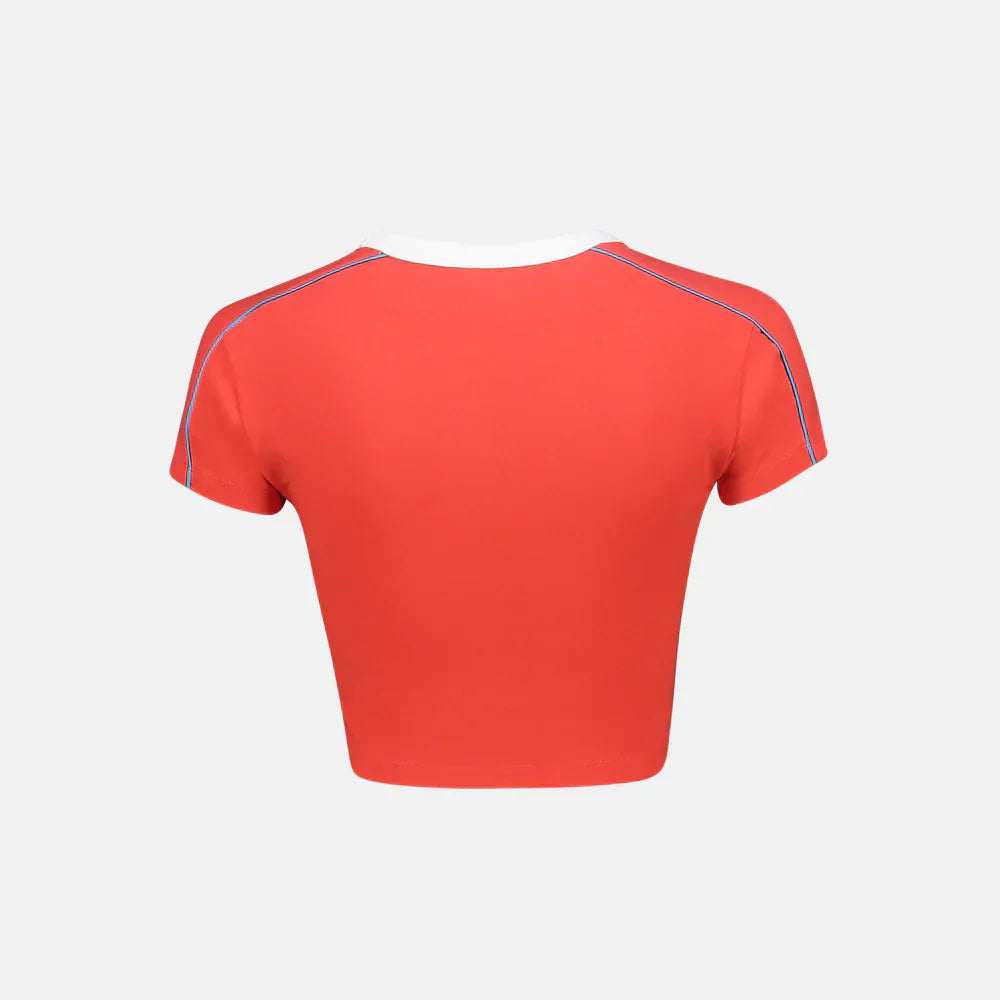 Laura Crew Neck Ss Retro Footy Tee