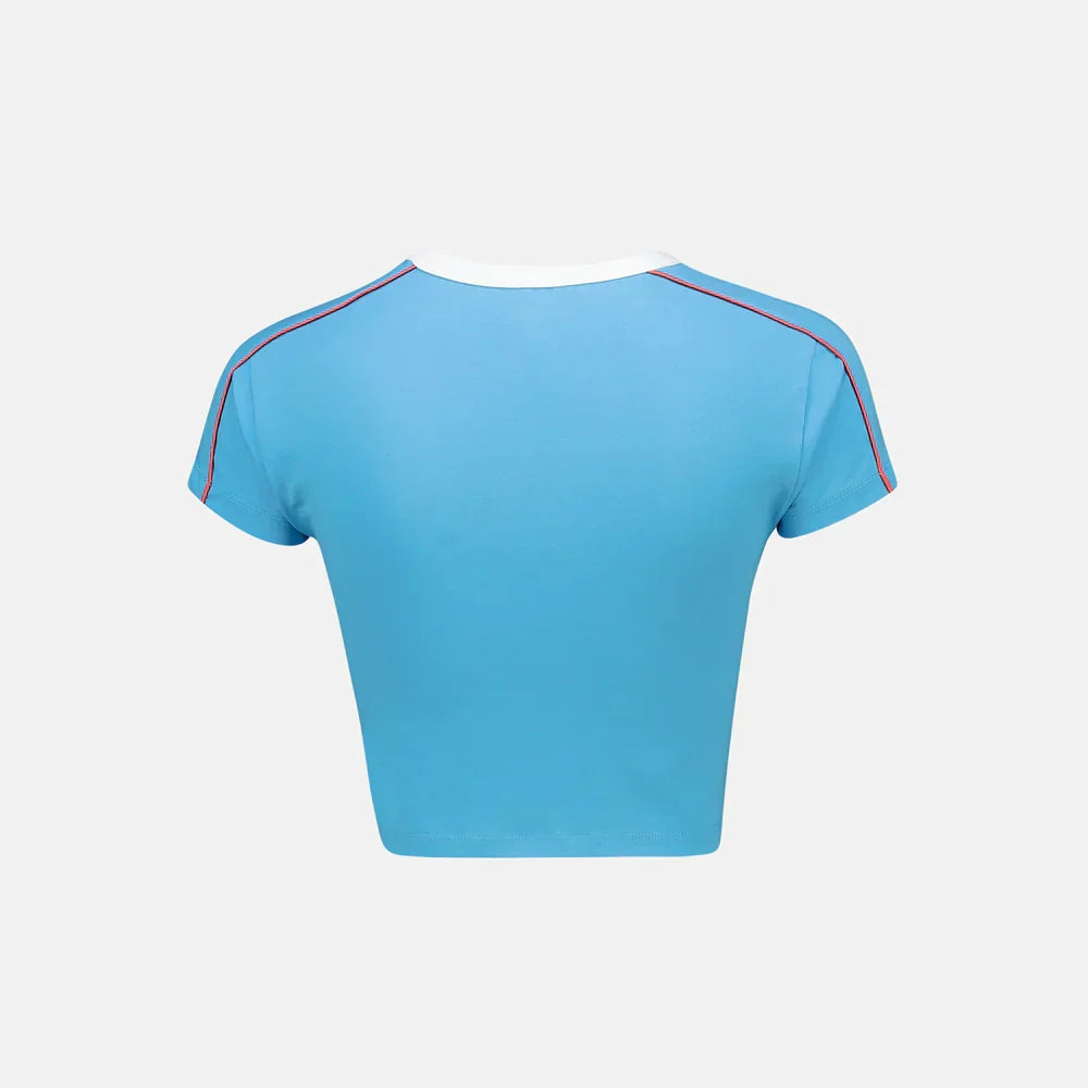 Laura Crew Neck Ss Retro Footy Tee