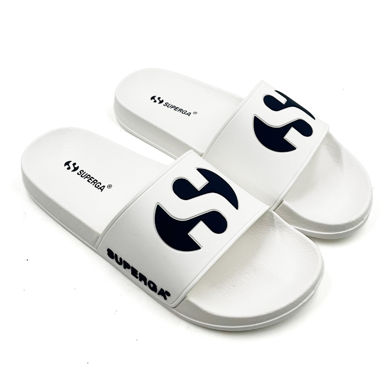 1908 Slide Big Logo - White Navy