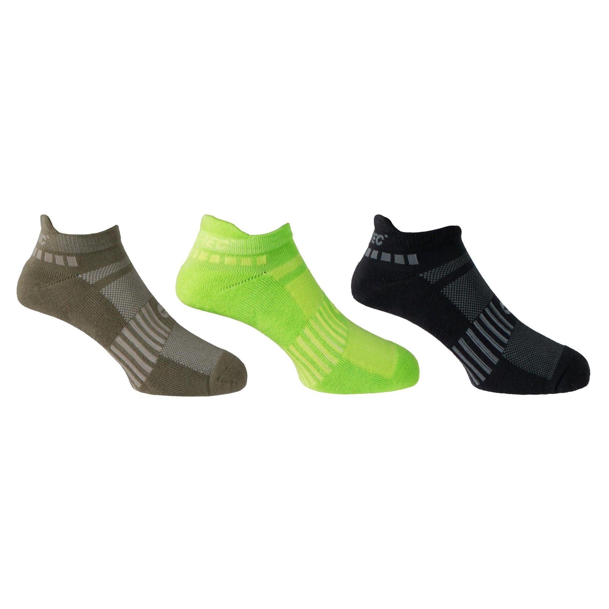 Hi-Tec Men's Cushioned Sport Performance Socks 3-Pack for Comfort