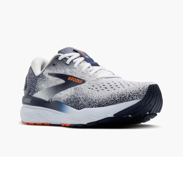 Brooks Ghost 16 White/Peacoat/Orange