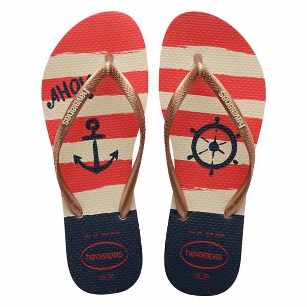 Havaianas Slim Nautical Beige/Rose Gold