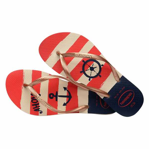 Havaianas Slim Nautical Beige/Rose Gold