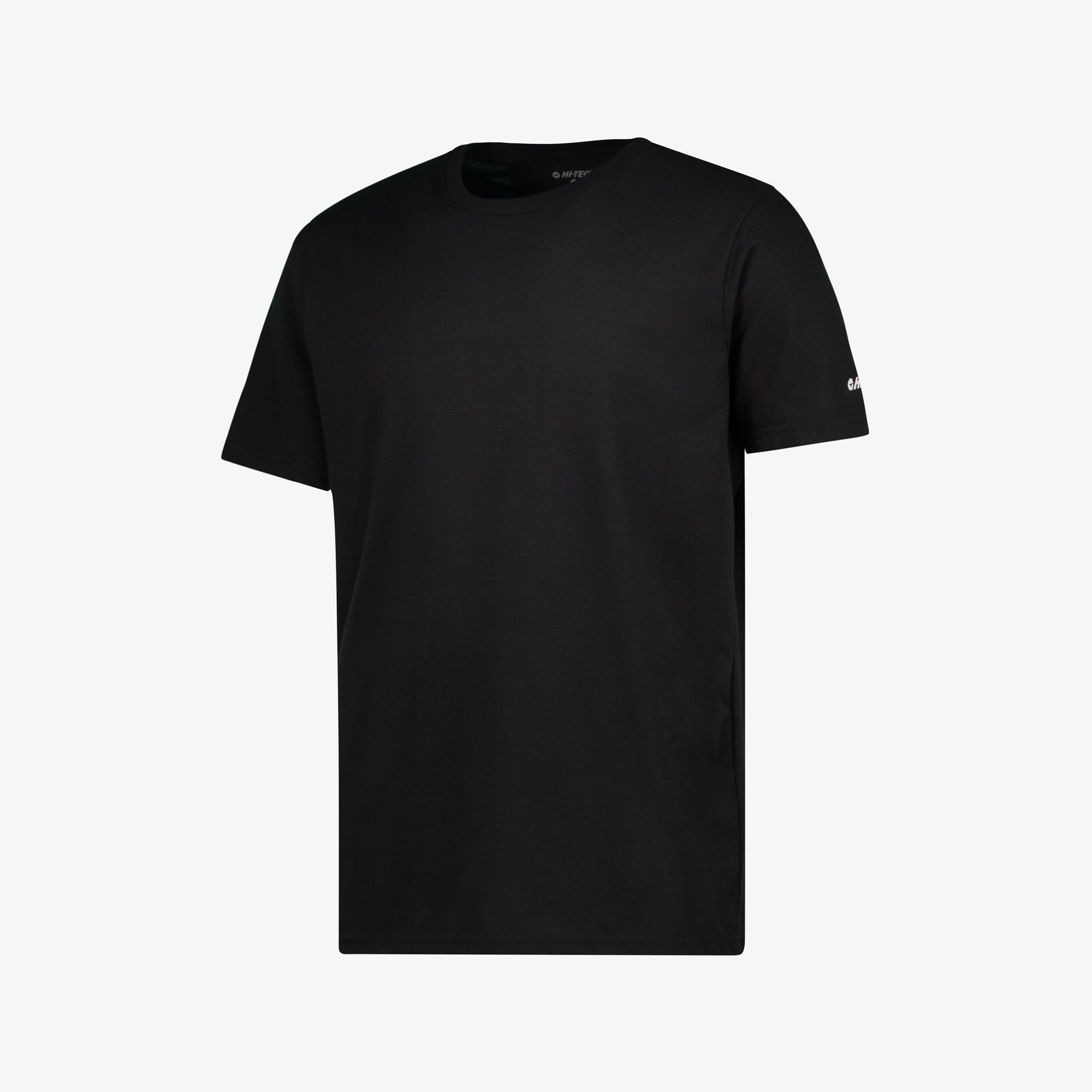 Hi-Tec Men's Comfy Black Basic T-Shirt with Sleeve Logo Design