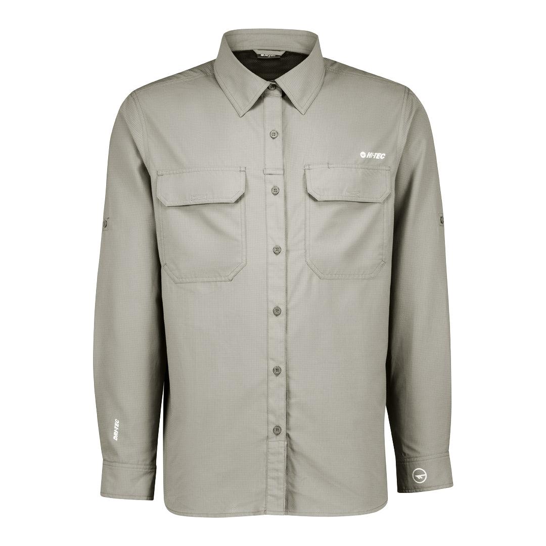 Hi-Tec Men's UV50 Quick-Dry Stretch Long Sleeve Outdoor Bush Shirt