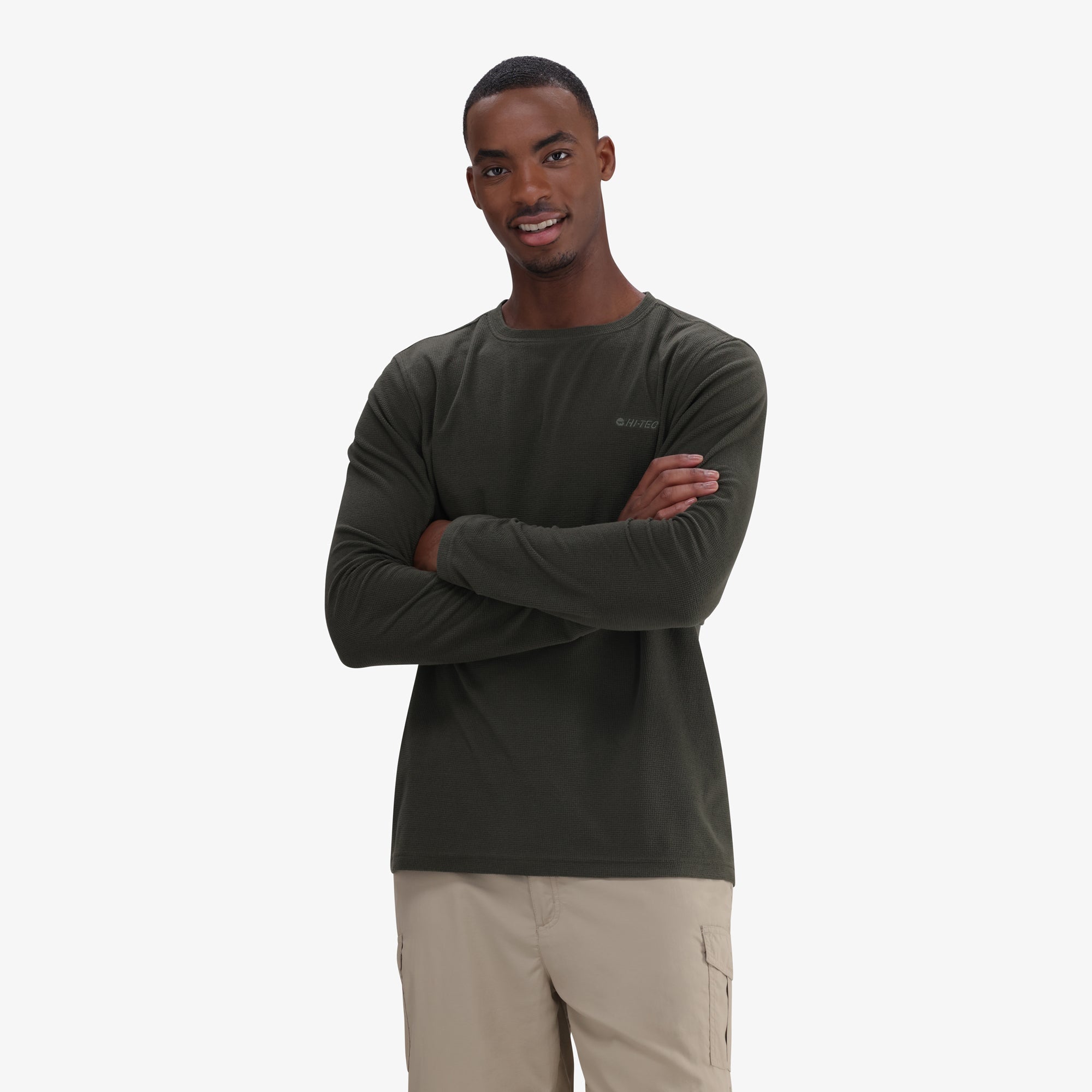 Hi-Tec Men's THERMO-TEC Round Neck Fleece: Cozy, Durable, Versatile Mid-Layer Top