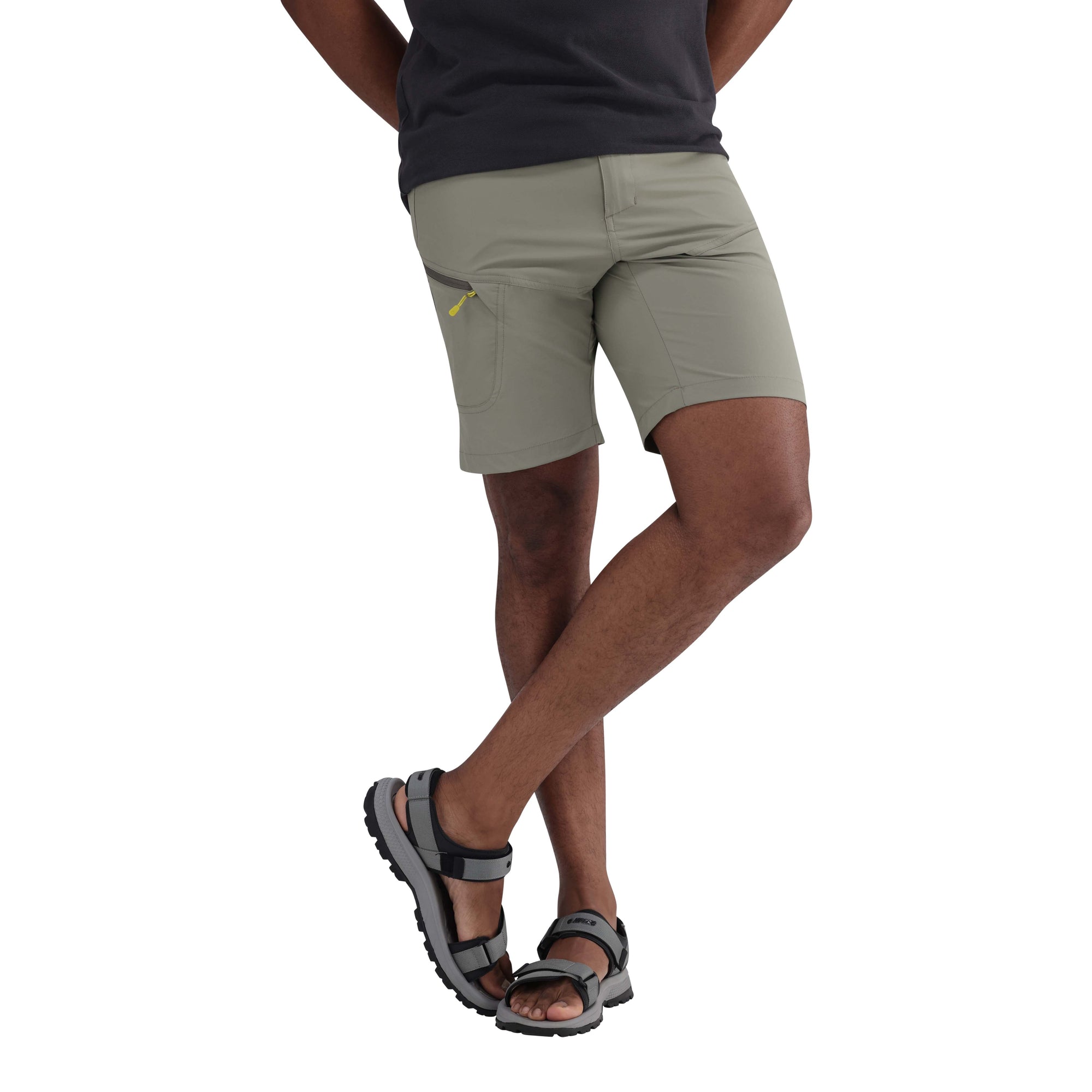 Hi-Tec Venture Men's Performance Shorts: 4-Way Stretch, UV50, Quick-Dry, Zipped Pockets