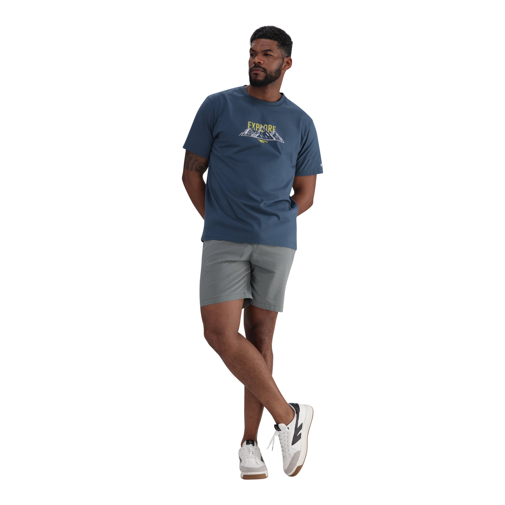 Men's Hi-Tec Outdoor Volley Shorts: Quick-Dry, 4-Way Stretch, Zippered Pockets