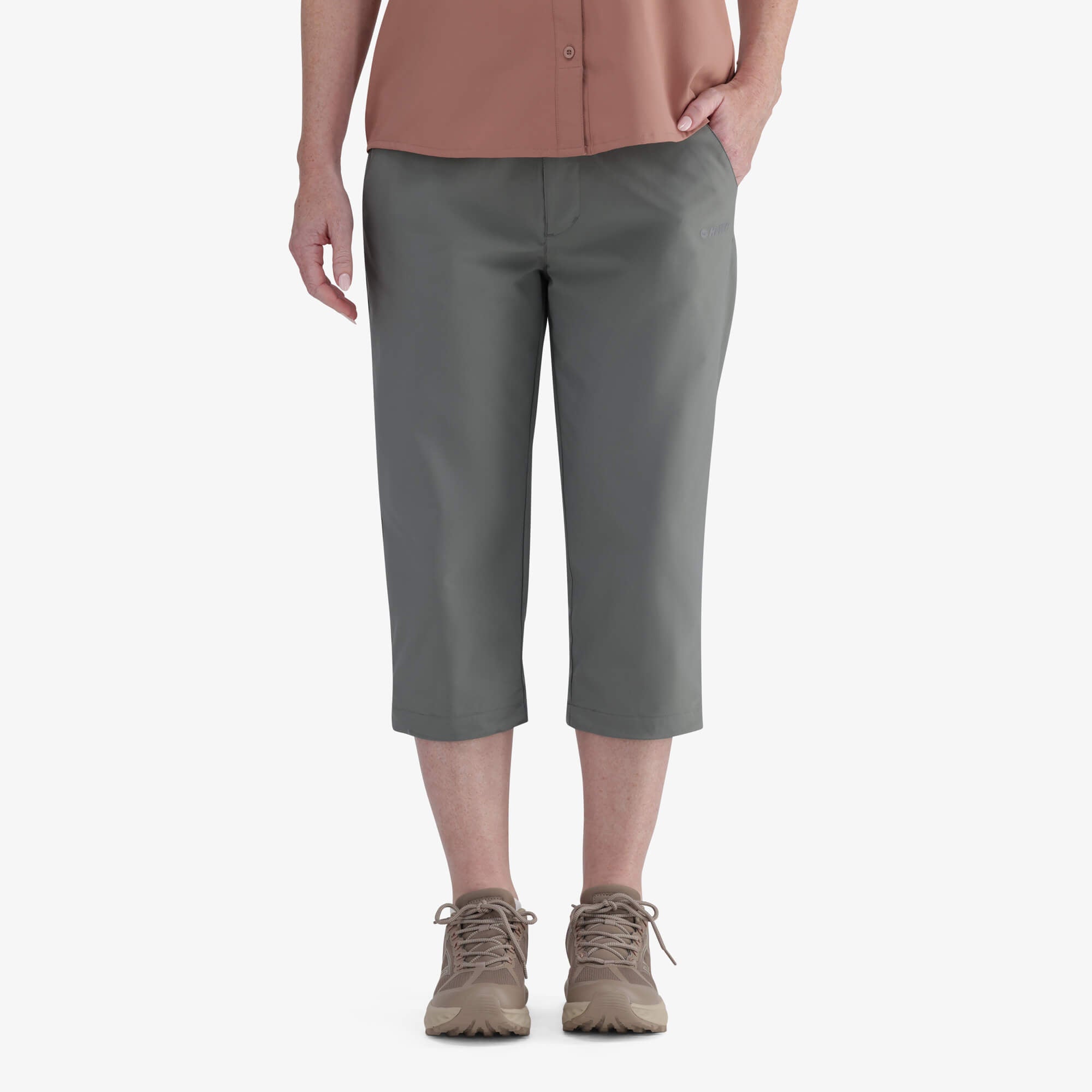 Women's Hi-Tec Sierra Quick-Dry Cropped Outdoor Pants for Hiking Adventures