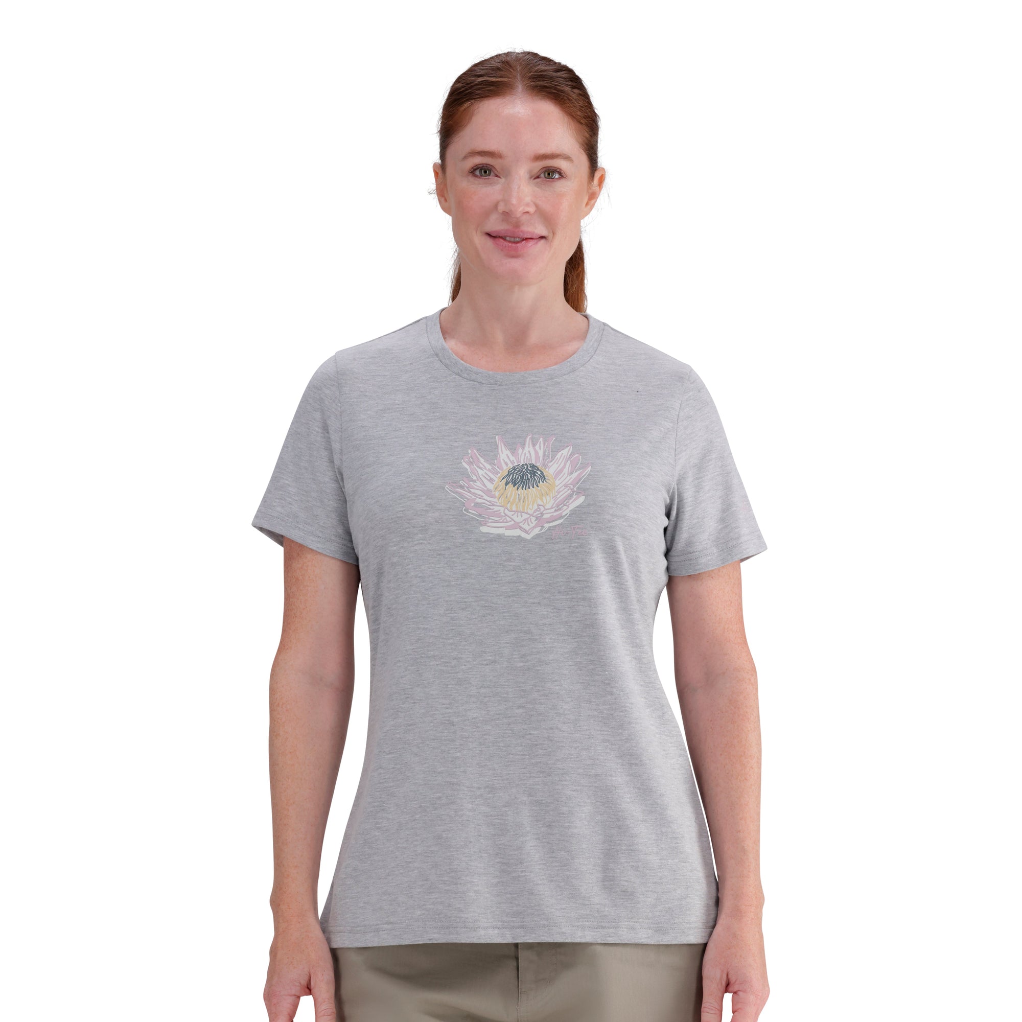 Hi-Tec Women's King Protea Cotton T-Shirt - Comfortable, Stylish, Everyday Wear