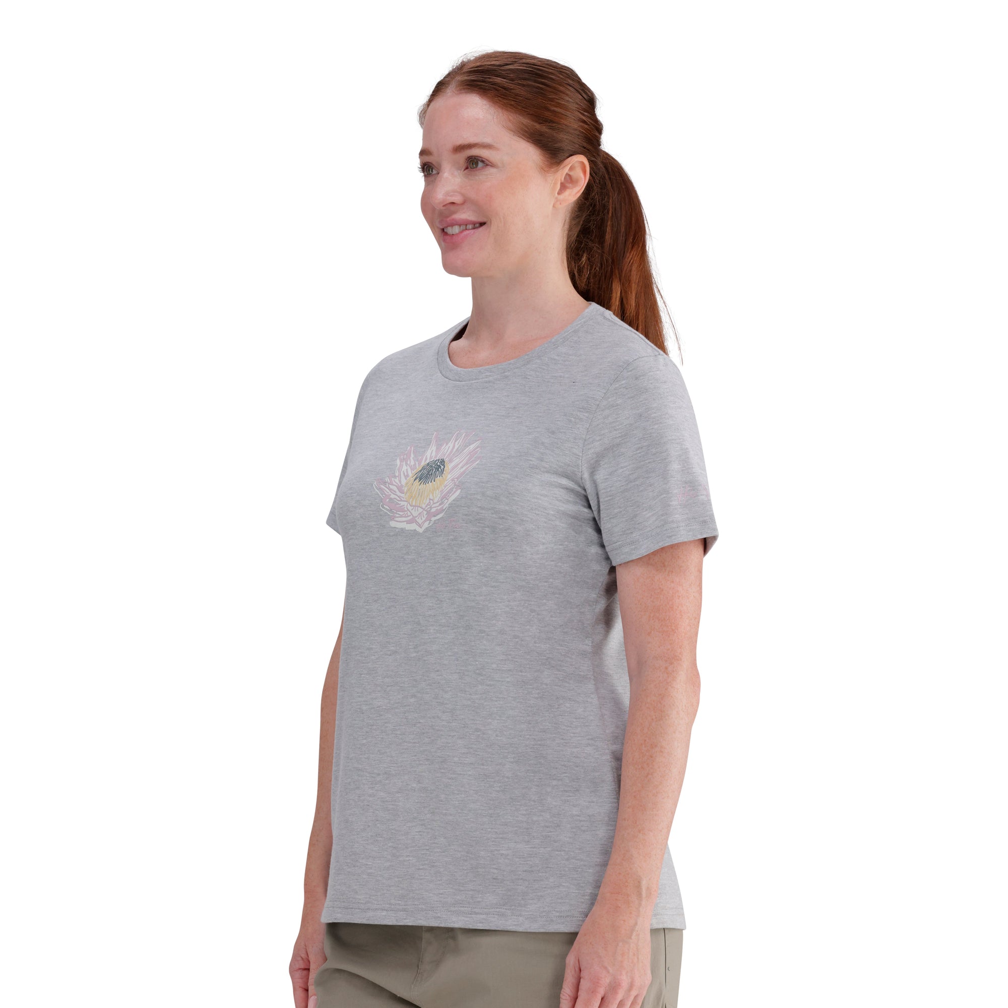 Hi-Tec Women's King Protea Cotton T-Shirt - Comfortable, Stylish, Everyday Wear
