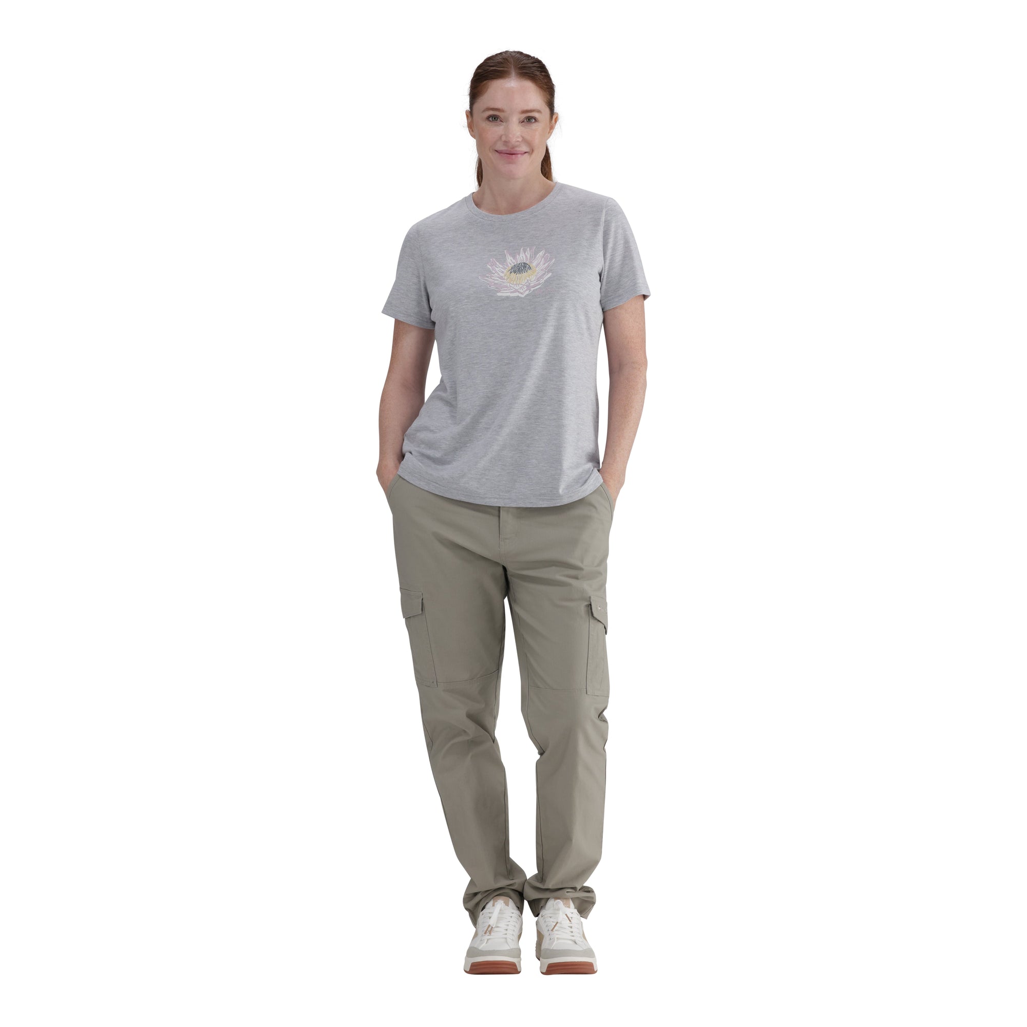 Hi-Tec Women's King Protea Cotton T-Shirt - Comfortable, Stylish, Everyday Wear