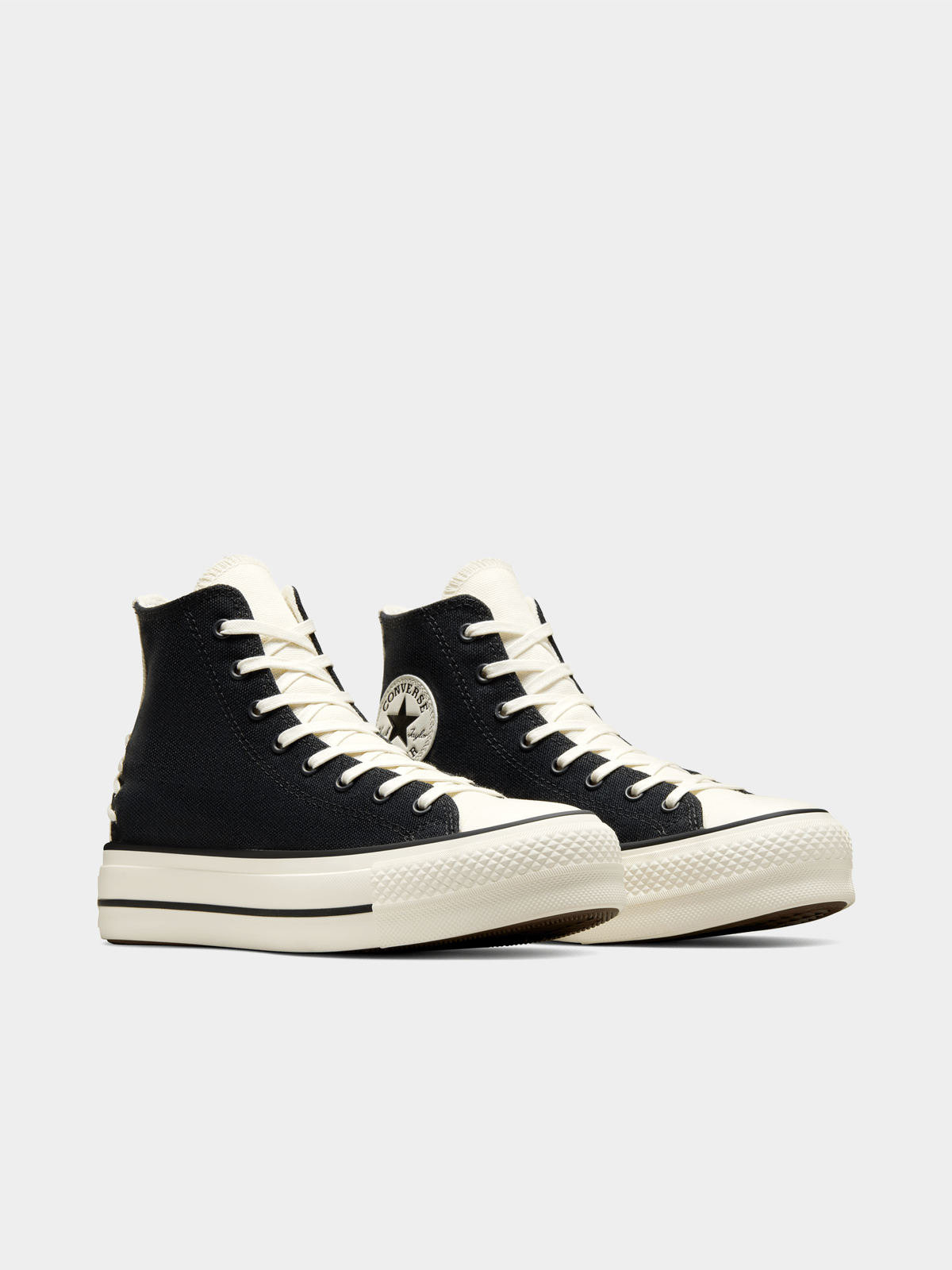 Converse Women's Chuck Taylor All Star Crafted Laces Black Platform Sneakers