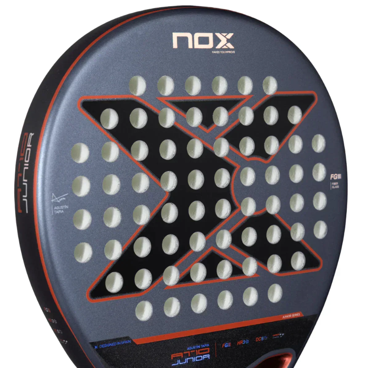 NOX AT10 Genius Junior Padel Racket - 2025 - Face