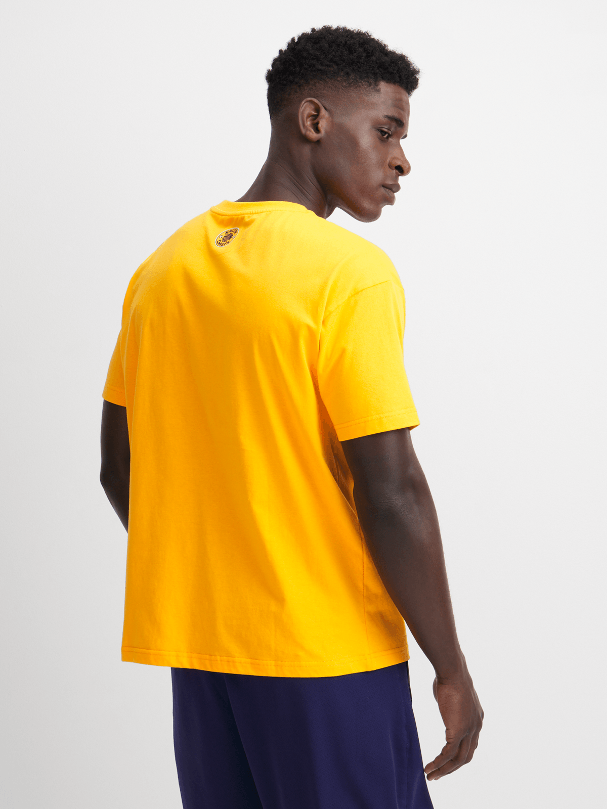 Kappa Men's Kaizer Chiefs Amemod Yellow Short Sleeve Cotton Fan Tee