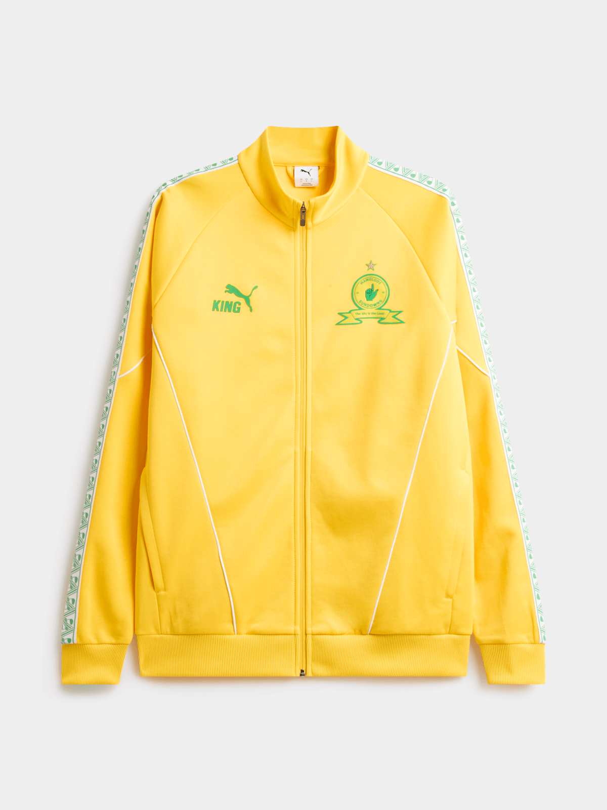 Puma Men's Mamelodi Sundowns King Anthem Yellow Jacket - Lightweight Soccer Fan Gear