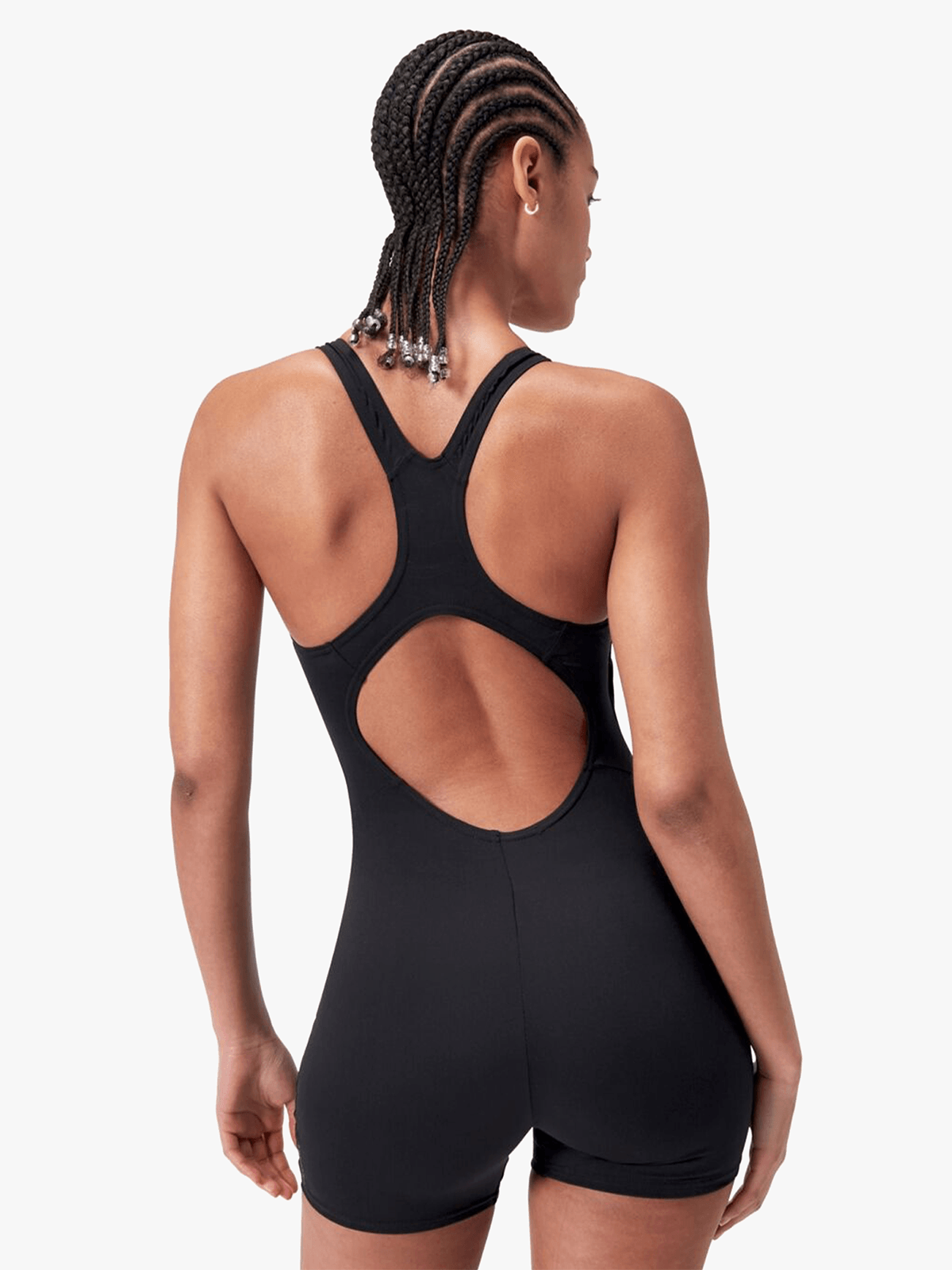Speedo Ladies Essential Endurance+ Black Legsuit: Durable Chlorine Resistant Swimsuit for Training