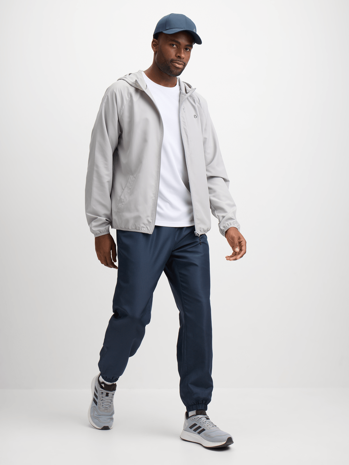Men's Legacy Silver Grey Lightweight Quick-Dry Performance Running Jacket