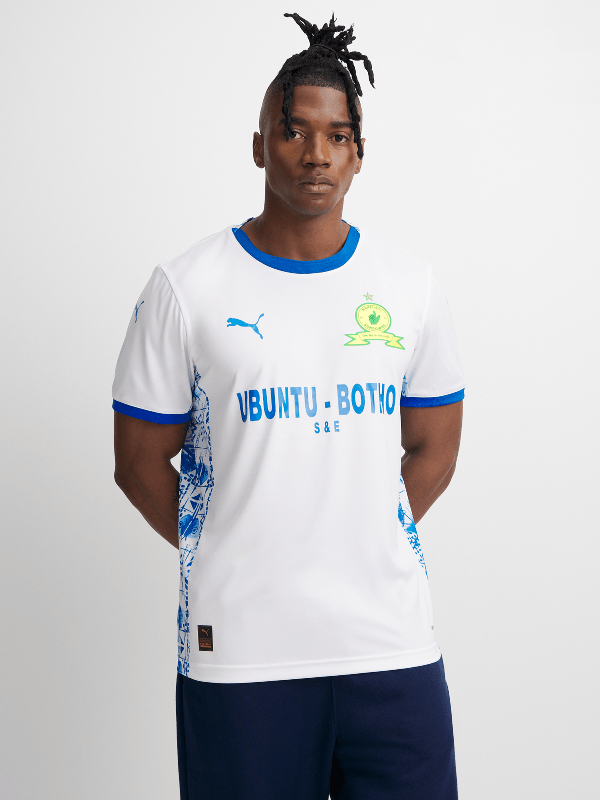 Puma Men's Mamelodi Sundowns Away 25/26 White Stadium Replica Jersey
