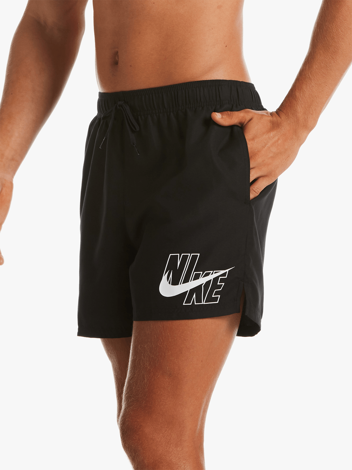 Nike Men's Classic Logo 5-Inch Black Volley Quick-Dry Swim Shorts