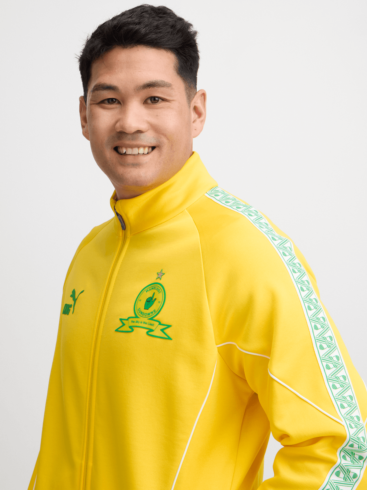 Puma Men's Mamelodi Sundowns King Anthem Yellow Jacket - Lightweight Soccer Fan Gear
