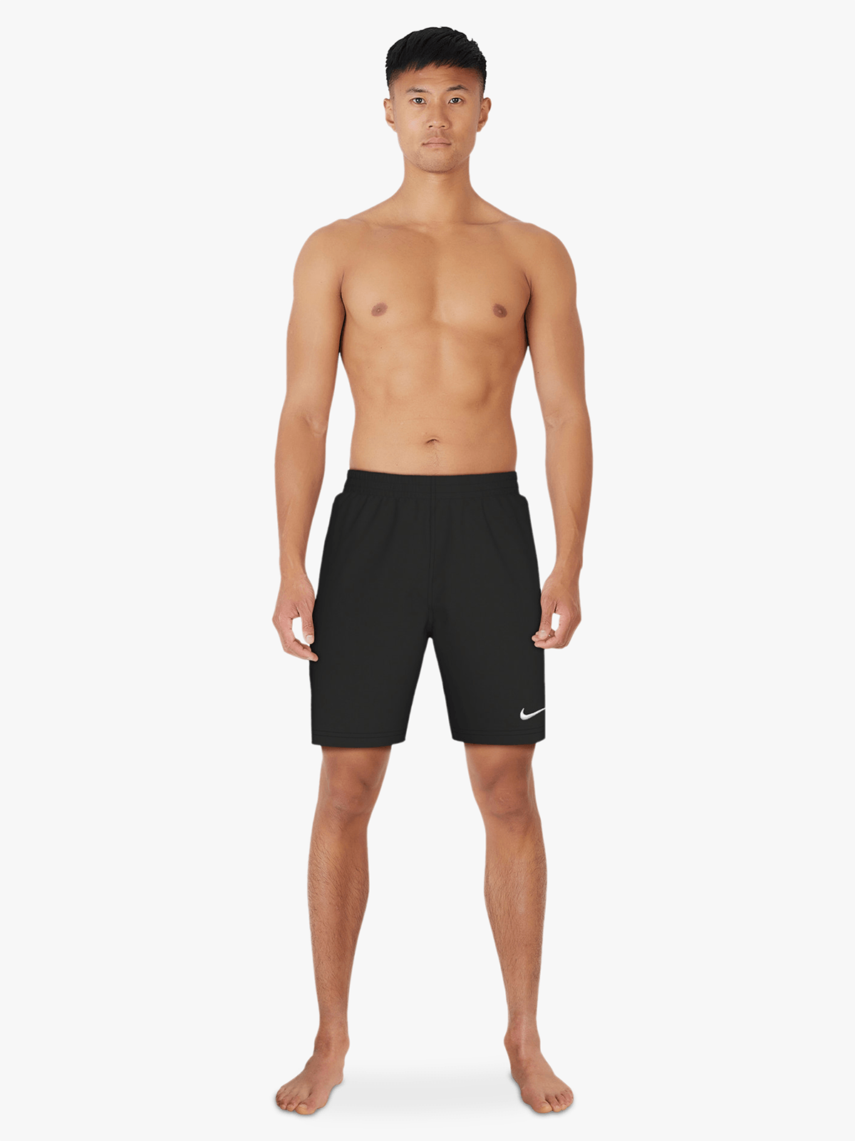 Nike Men's 7-Inch Black Volley Swim Shorts with Mesh Lining, Quick-Dry Fabric