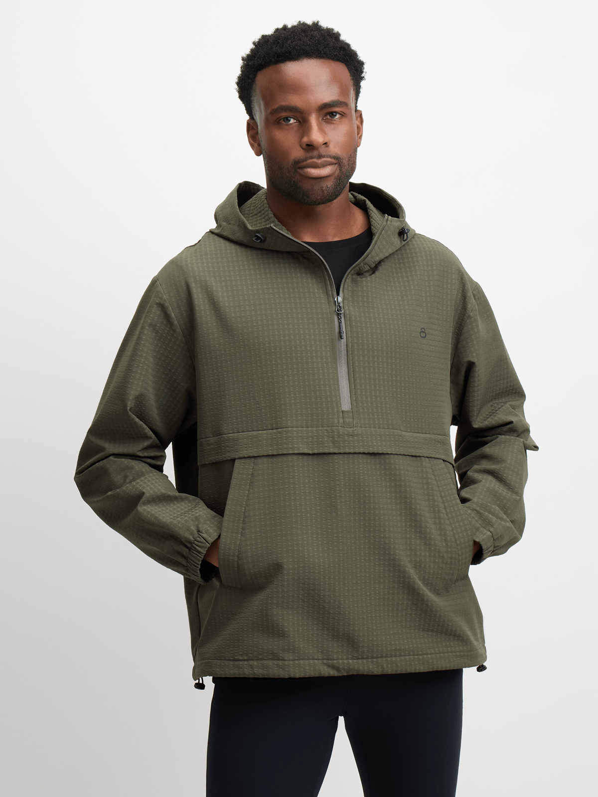 Men's Hybrid Performance Fatigue Jacket: Textured Zip-Through Design for Active Lifestyles
