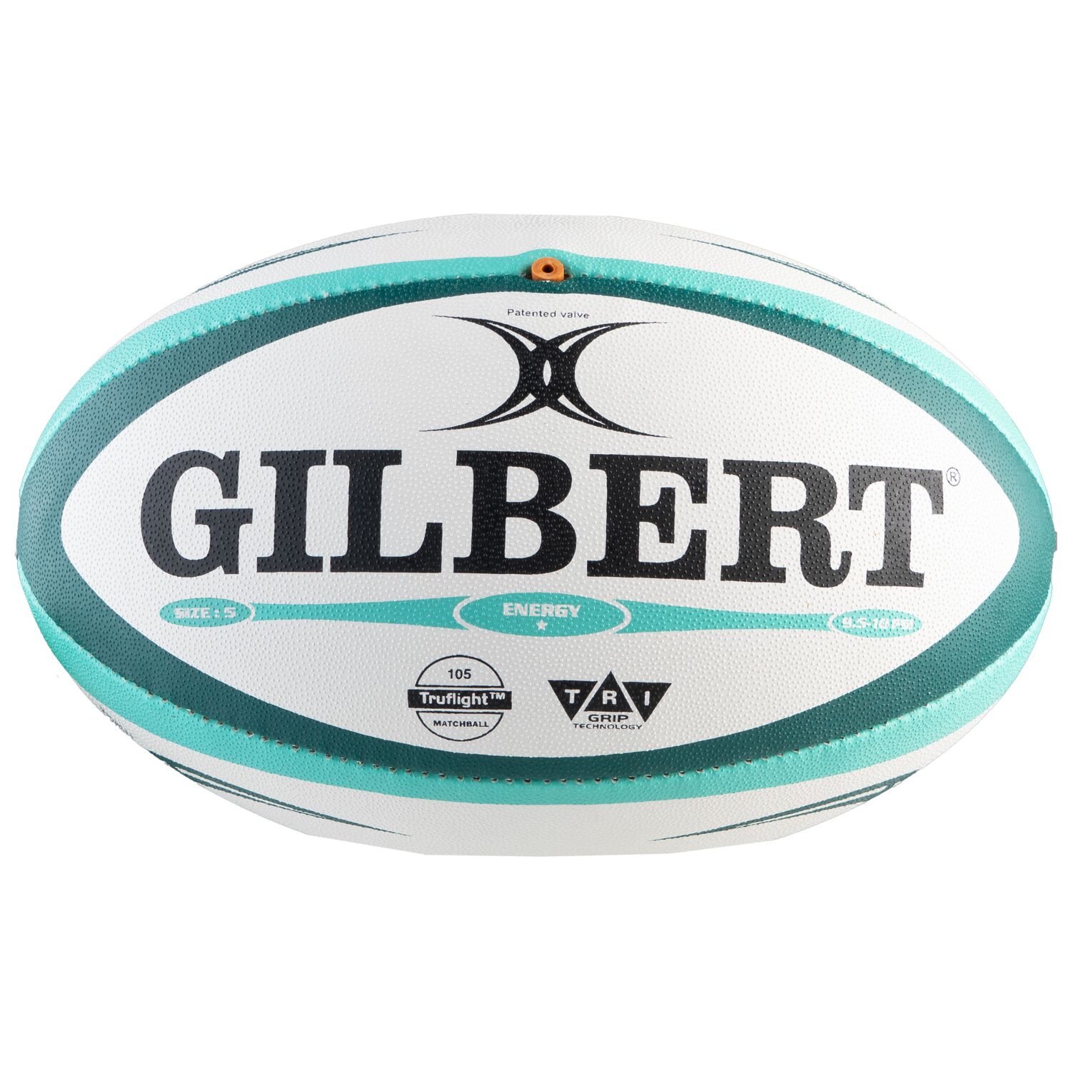 Gilbert Energy Match Rugby Ball White/Blue