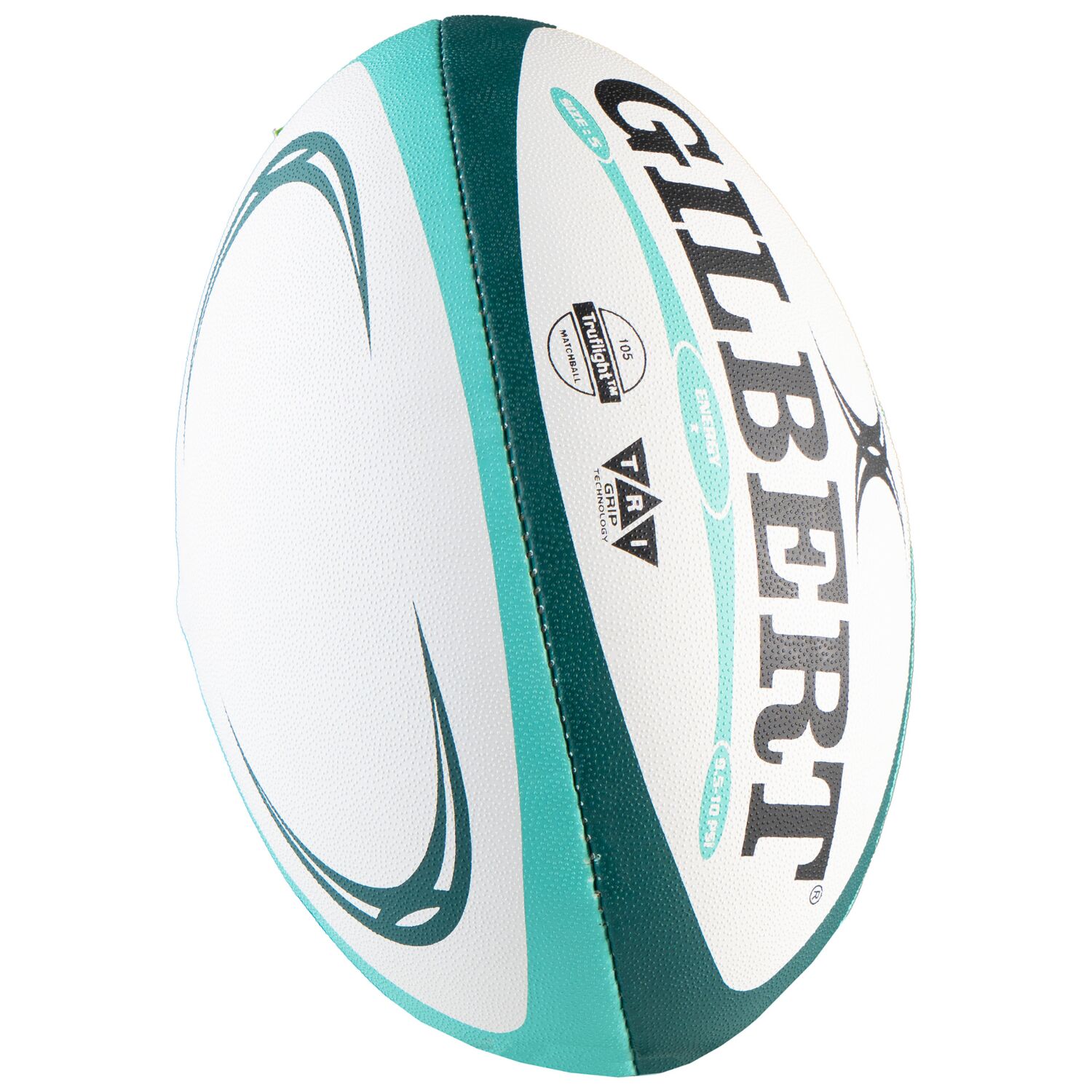 Gilbert Energy Match Rugby Ball White/Blue