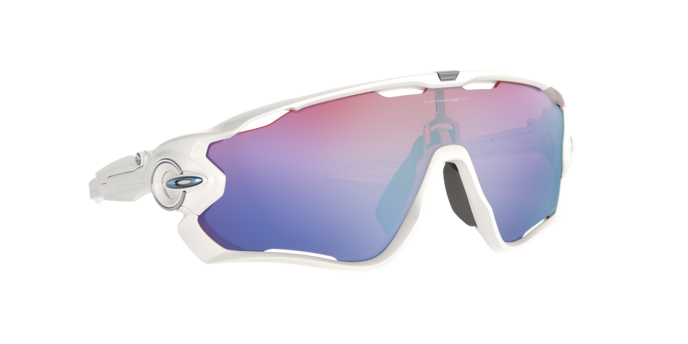 Oakley Jawbreaker Sunglasses Polished White Prizm Snow Sapphire Irid