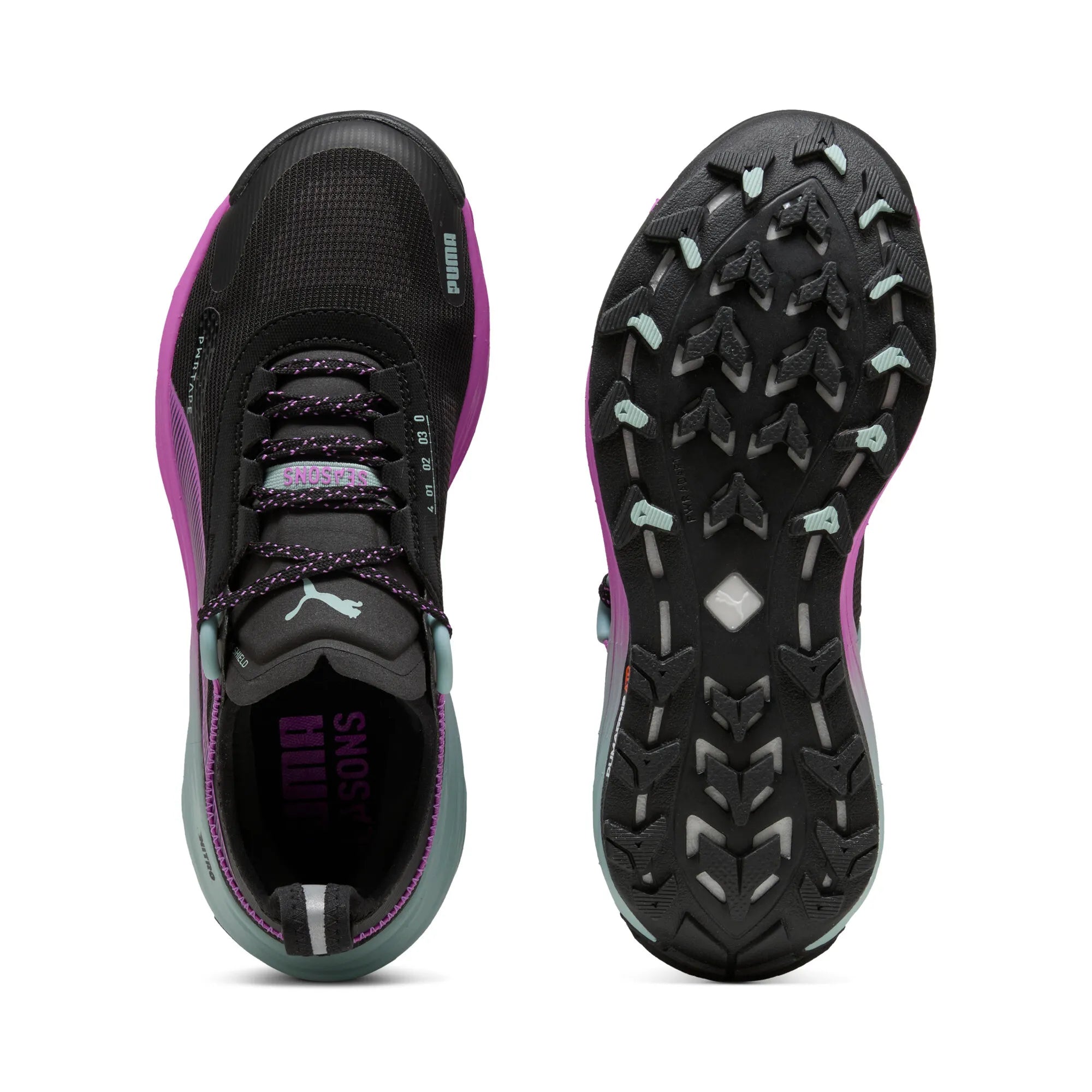 Puma Voyage NITRO 3 Tech Black Pure Magenta-Modern Mint