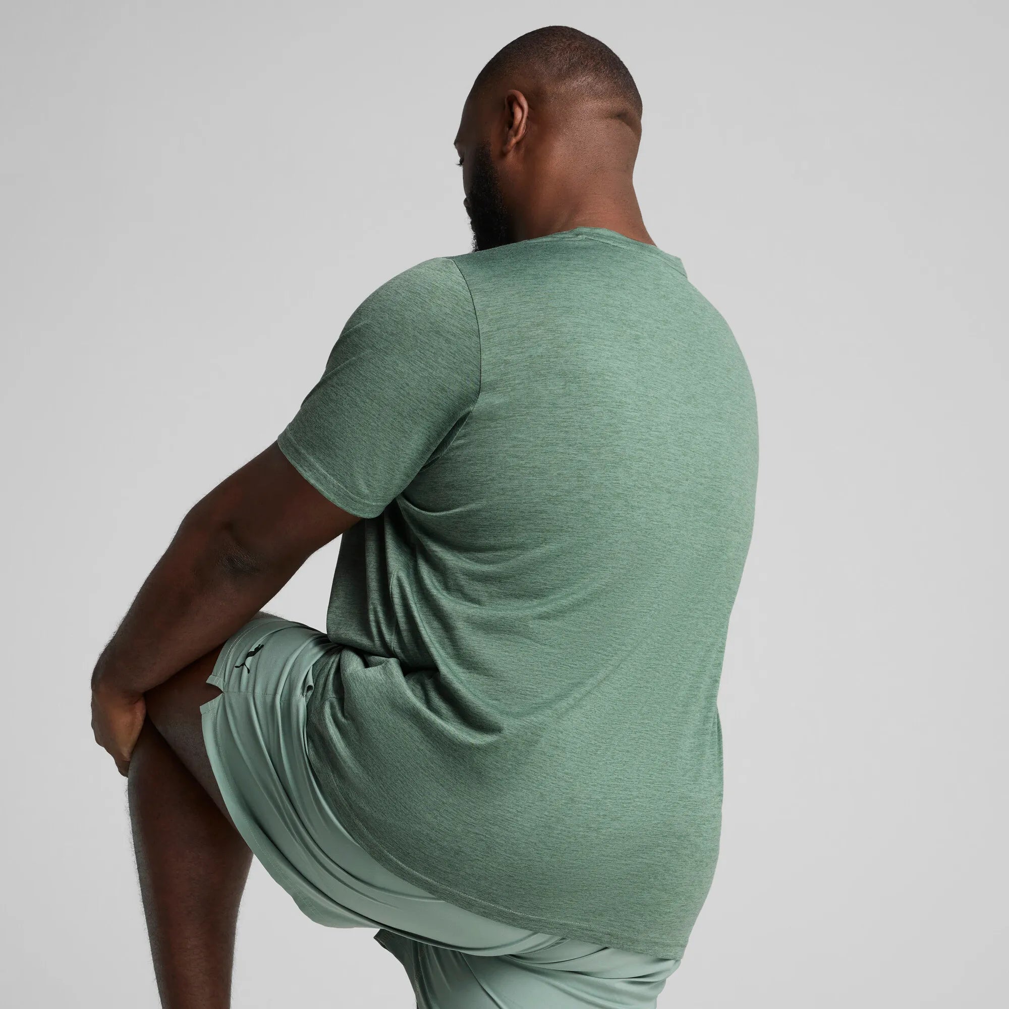 Puma Essentials Heather Cat Tee Green Moon Heather
