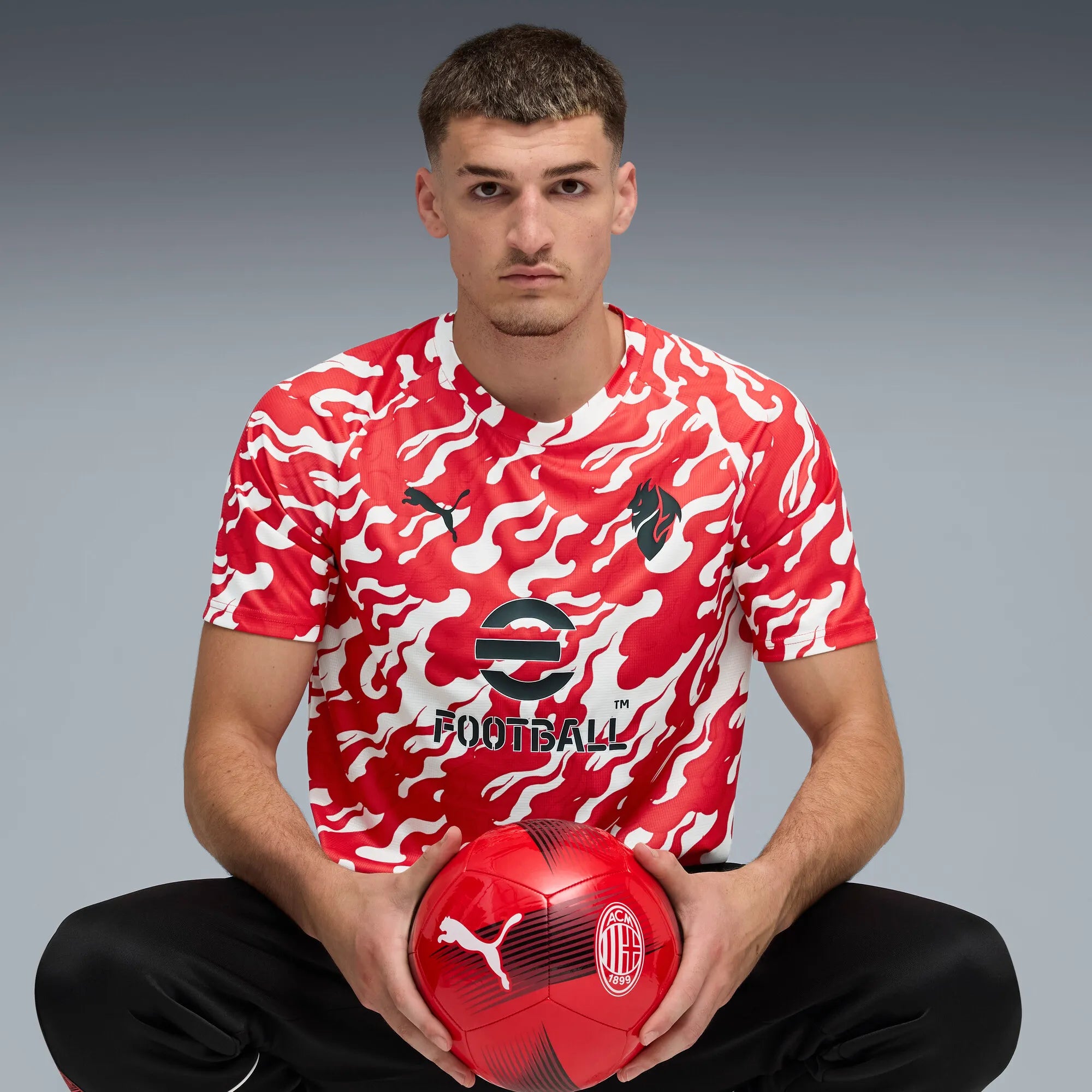 Puma AC Milan Pre-match Jersey White-For All Time Red