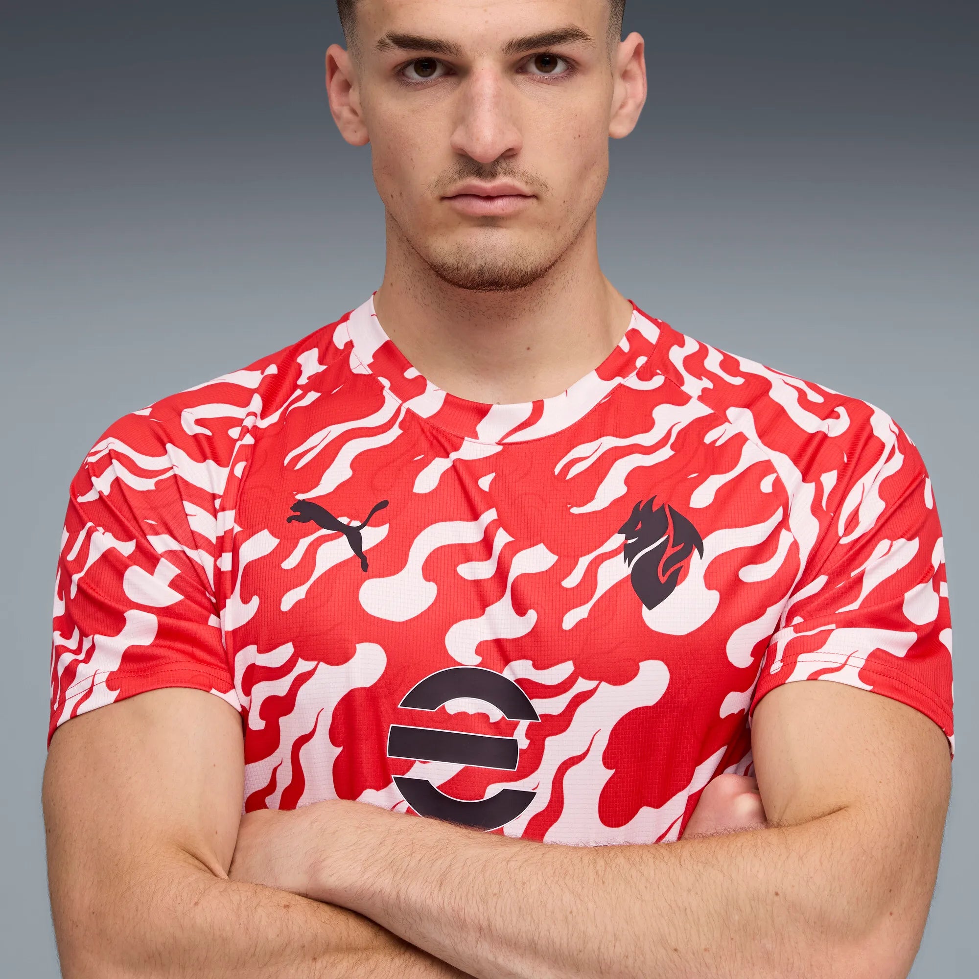 Puma AC Milan Pre-match Jersey White-For All Time Red