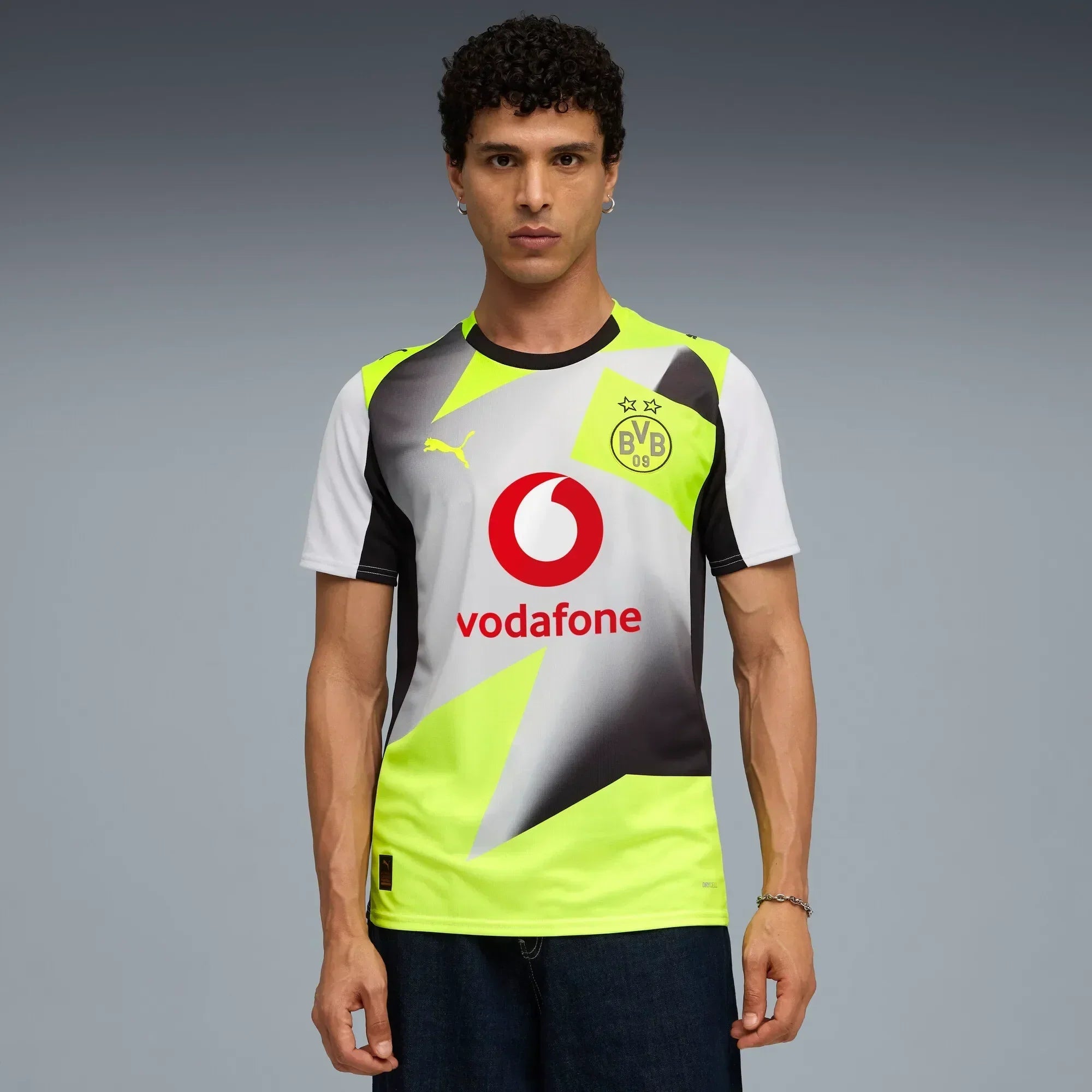 Puma Borussia Dortmund 25/26 Away Jersey Silver Mist-Yellow Alert