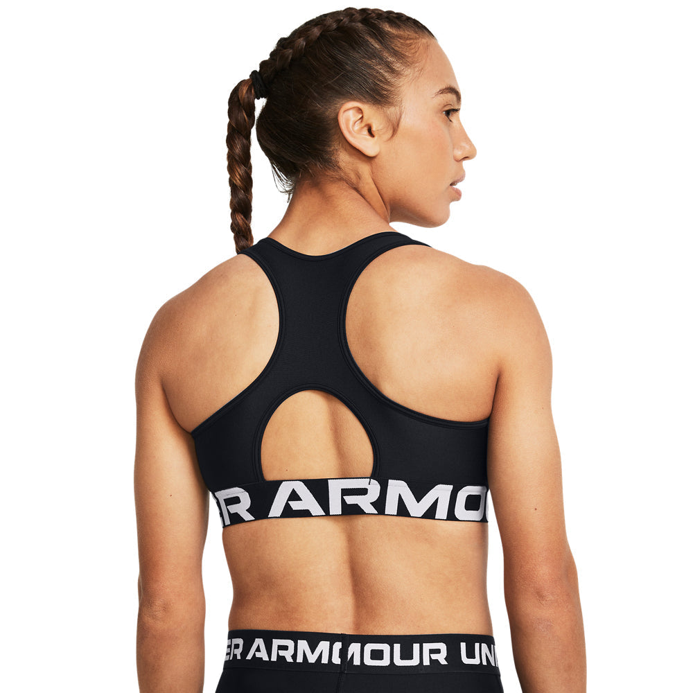 Under Armour Heatgear® Authentics Mid Branded Sports Bra Black
